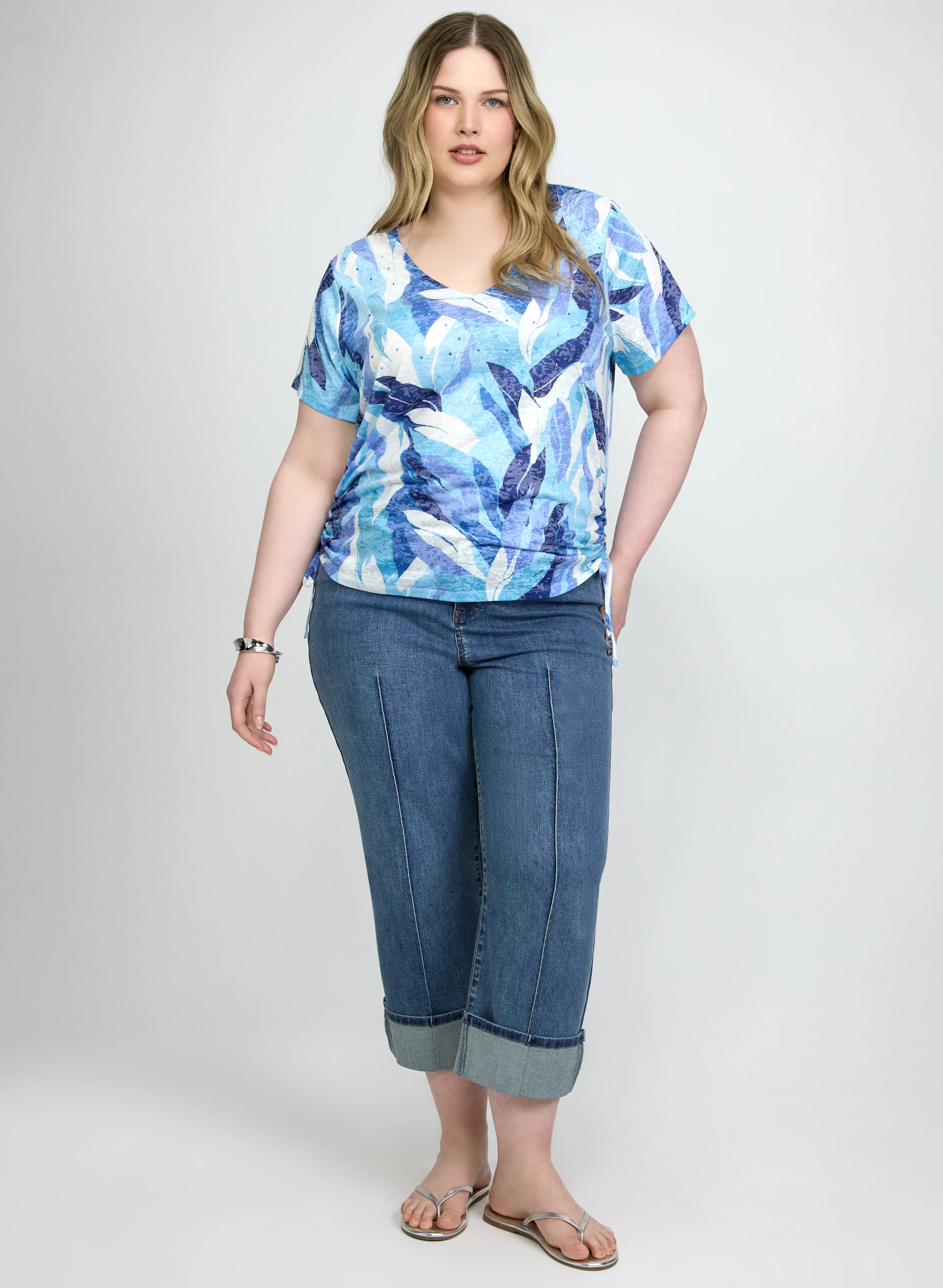 Leaf Print T-Shirt - Image 4