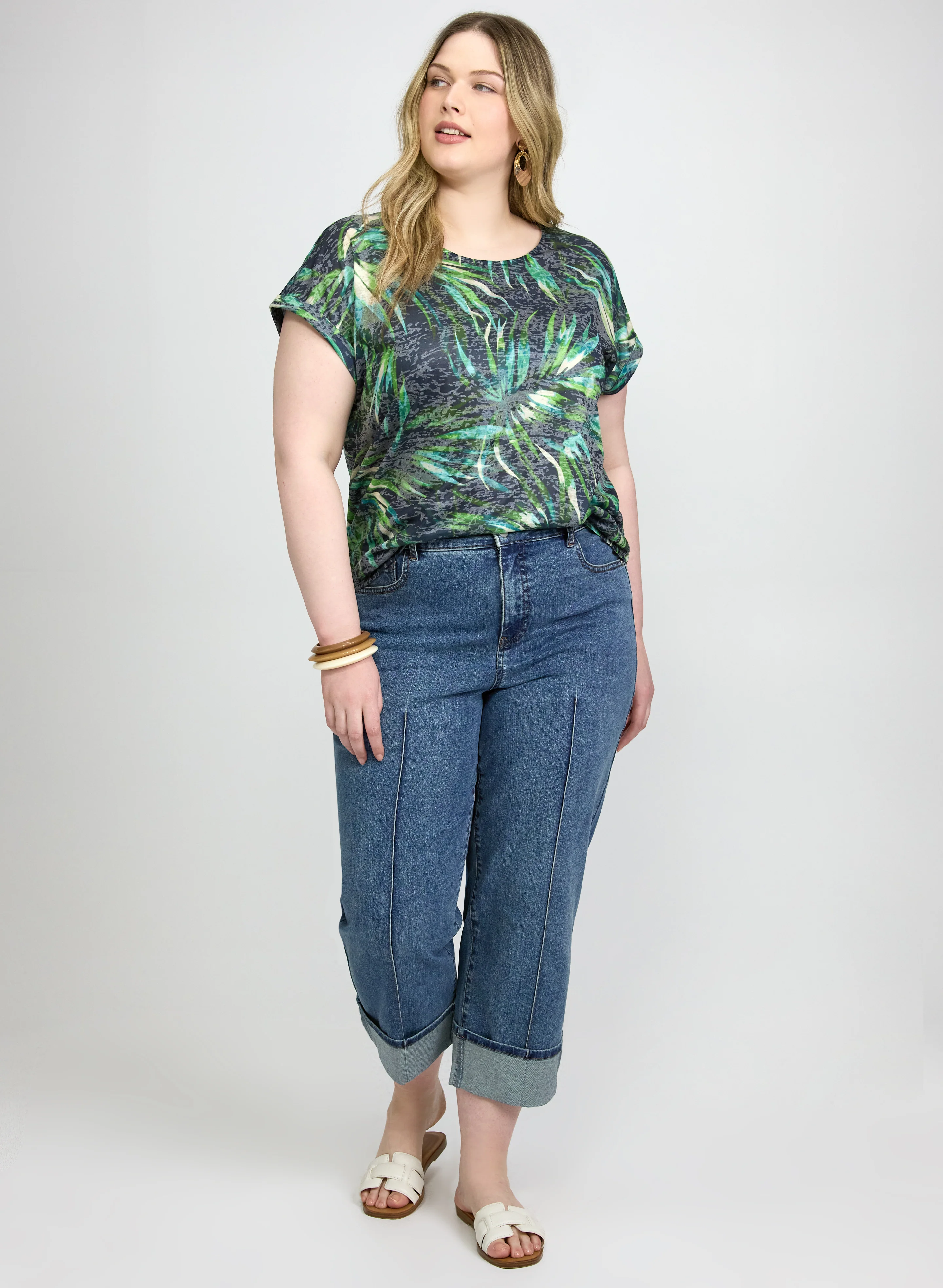 Leaf Print T-Shirt - Image 3