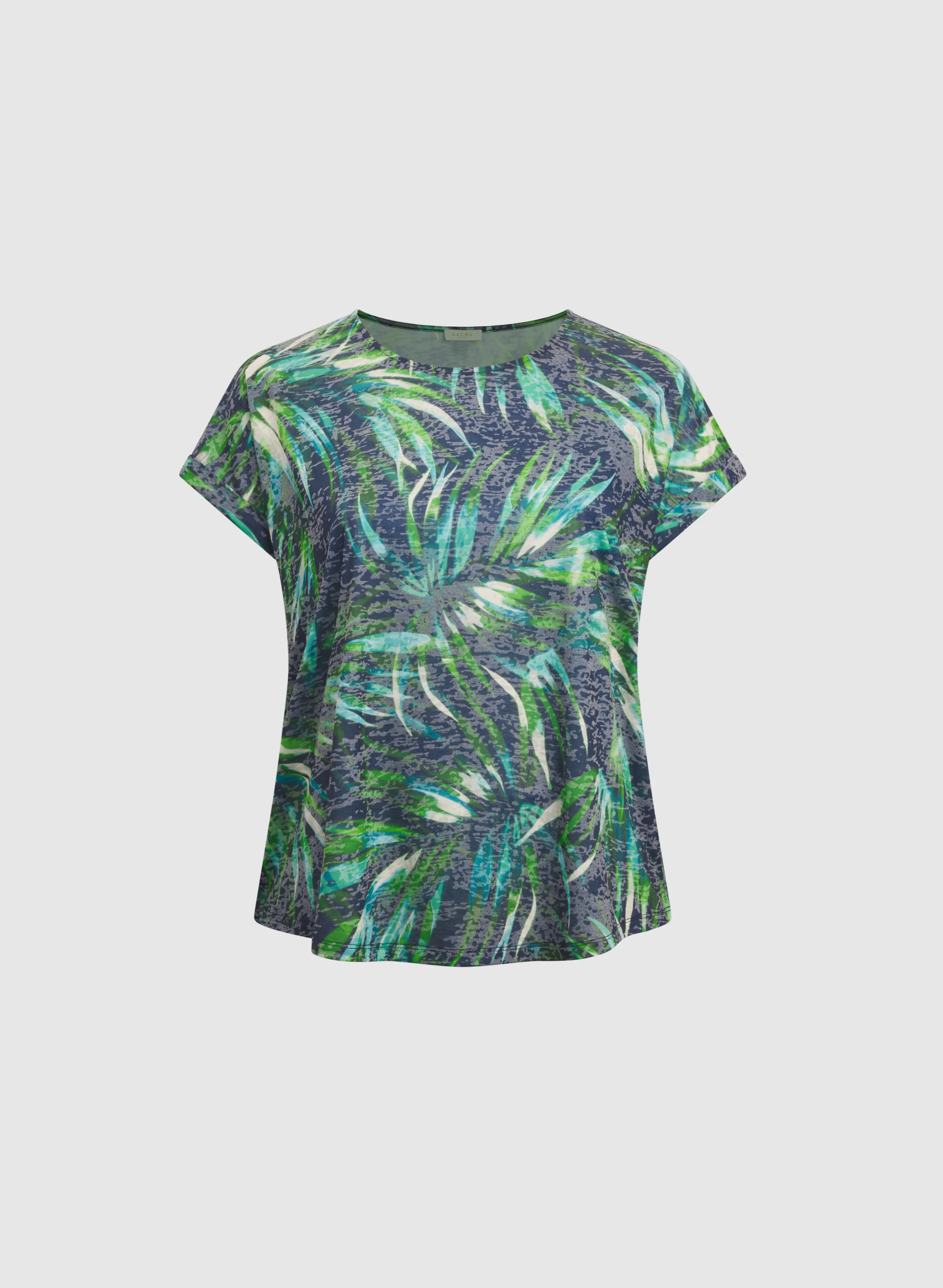 Leaf Print T-Shirt - Image 5