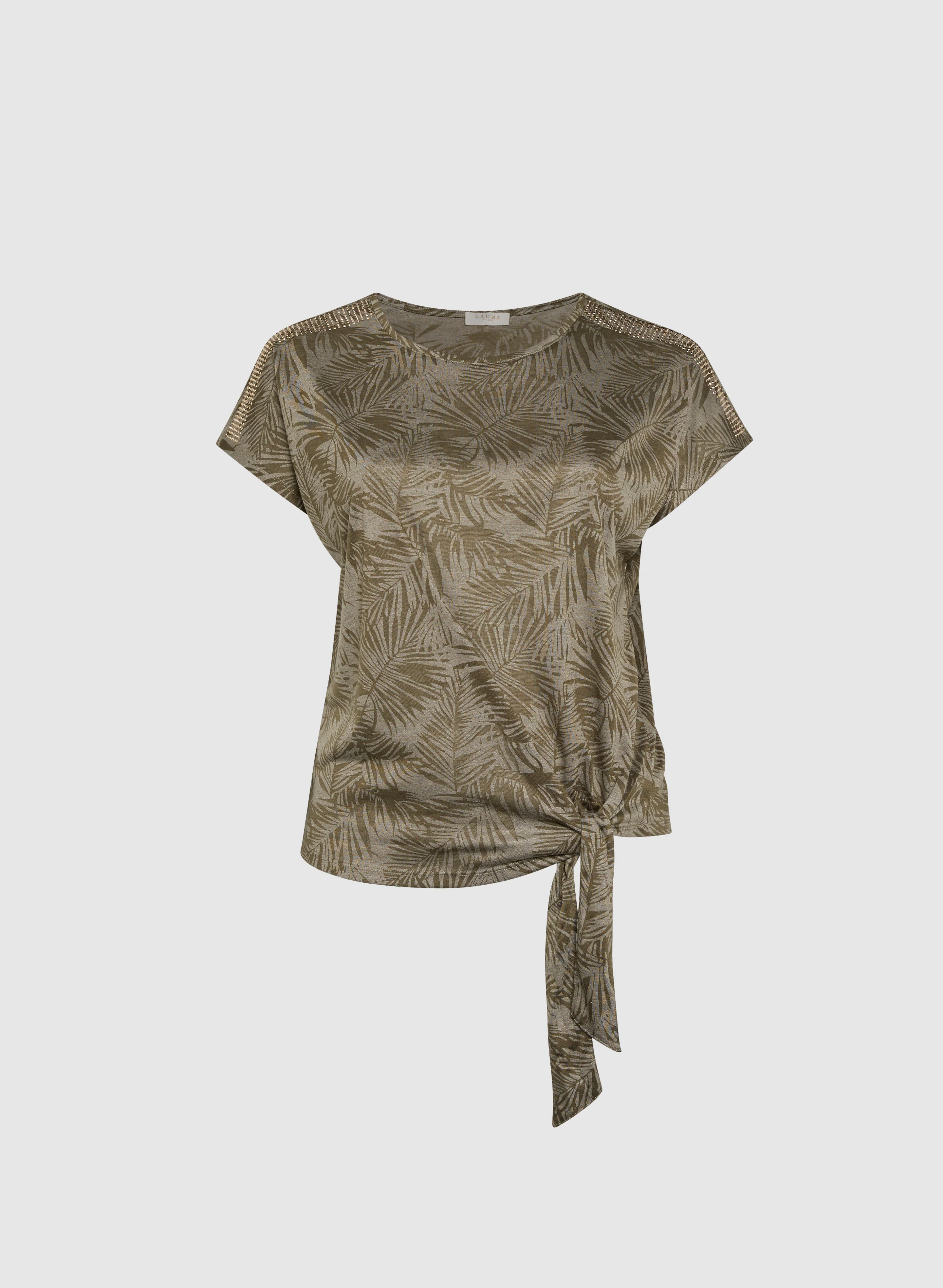 Leaf Print T-Shirt - Image 6