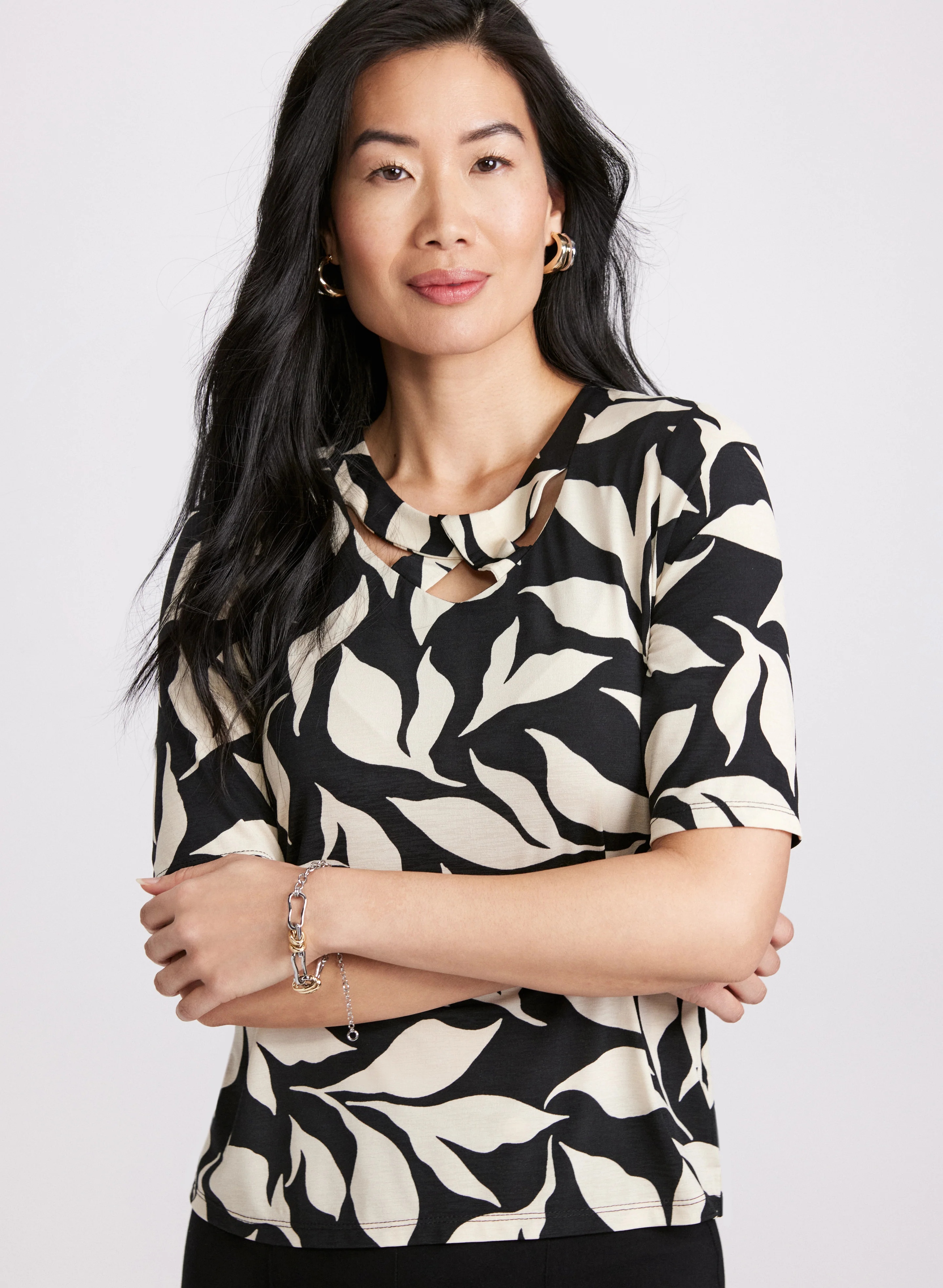 Leaf Print Top - Image 5