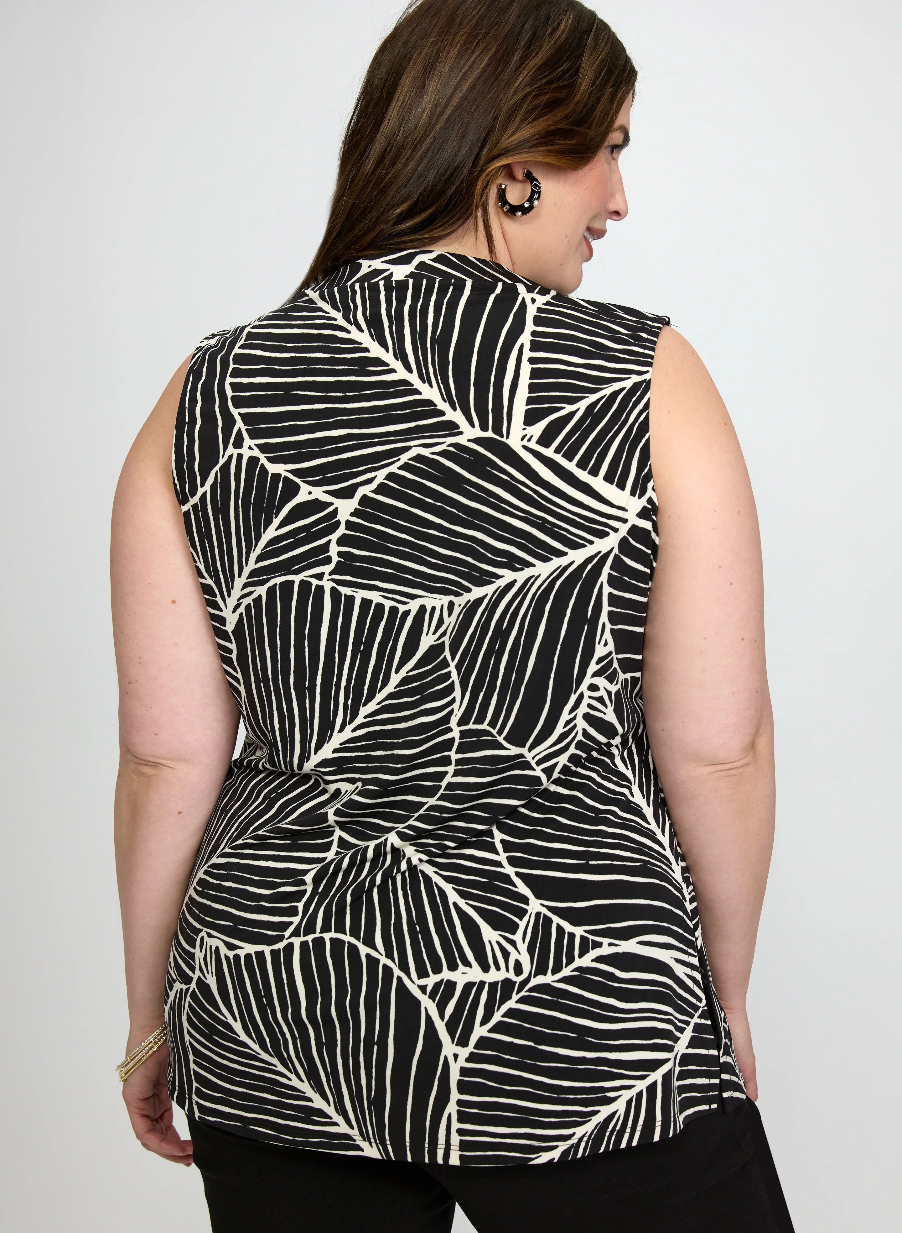 Leaf Print Top - Image 5