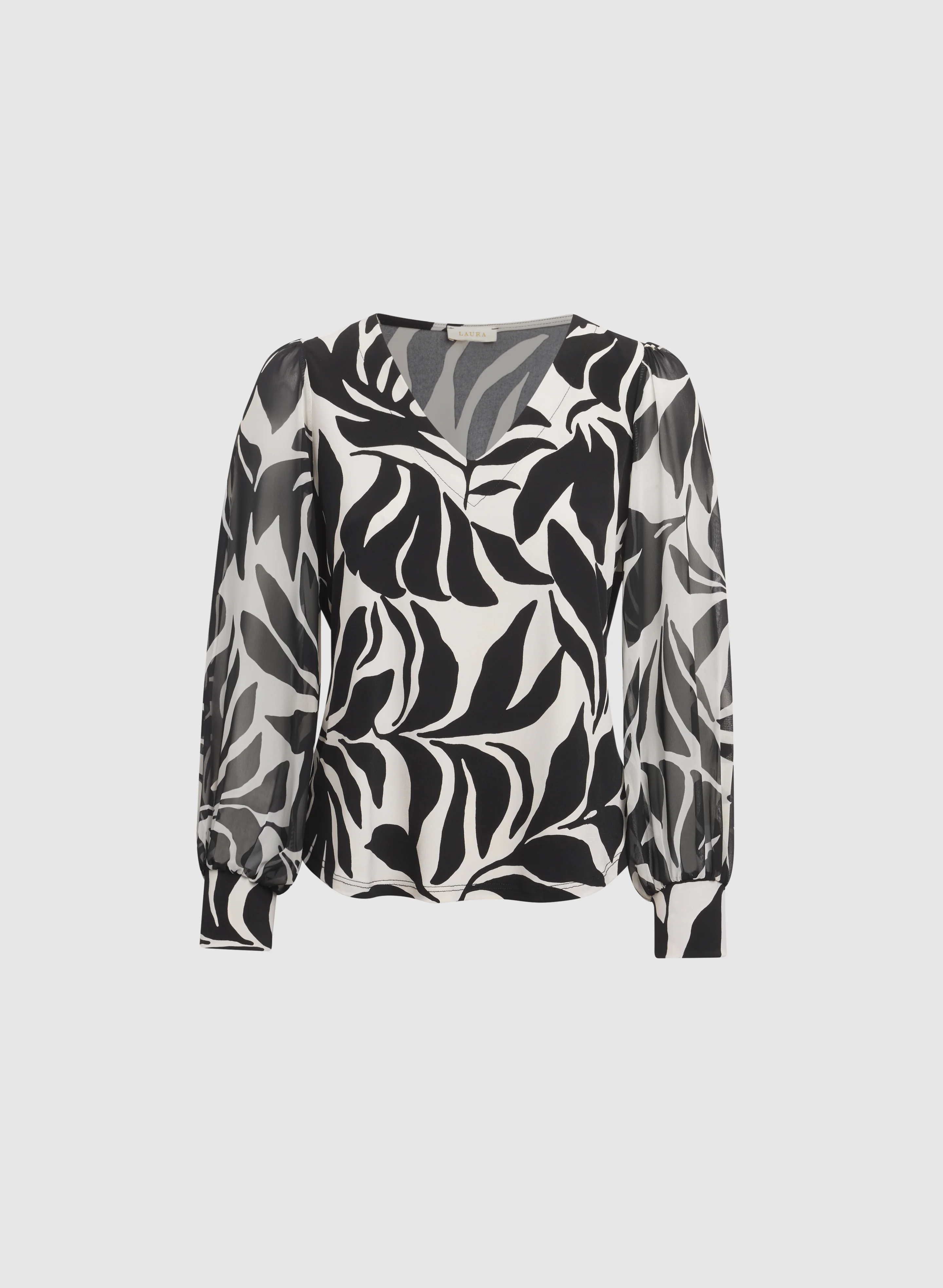 Leaf Print Top - Image 6