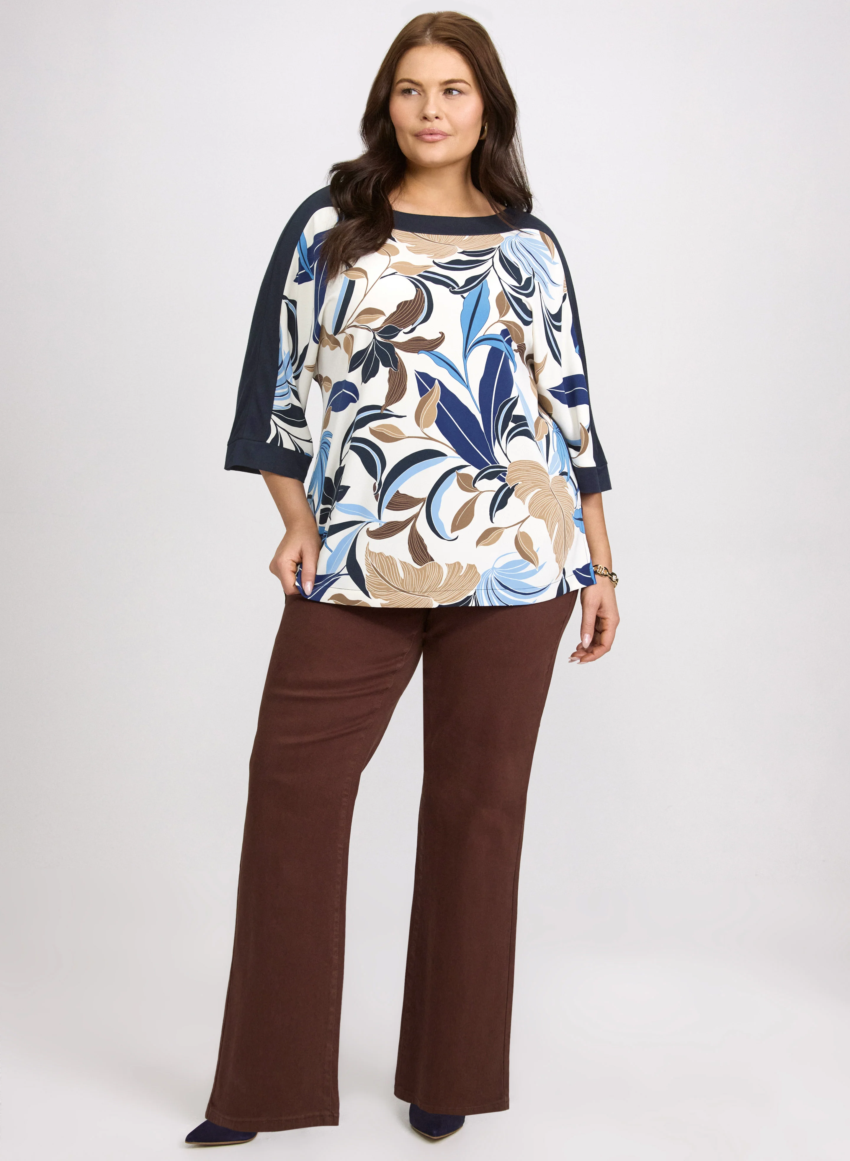 Leaf Print Top - Image 3