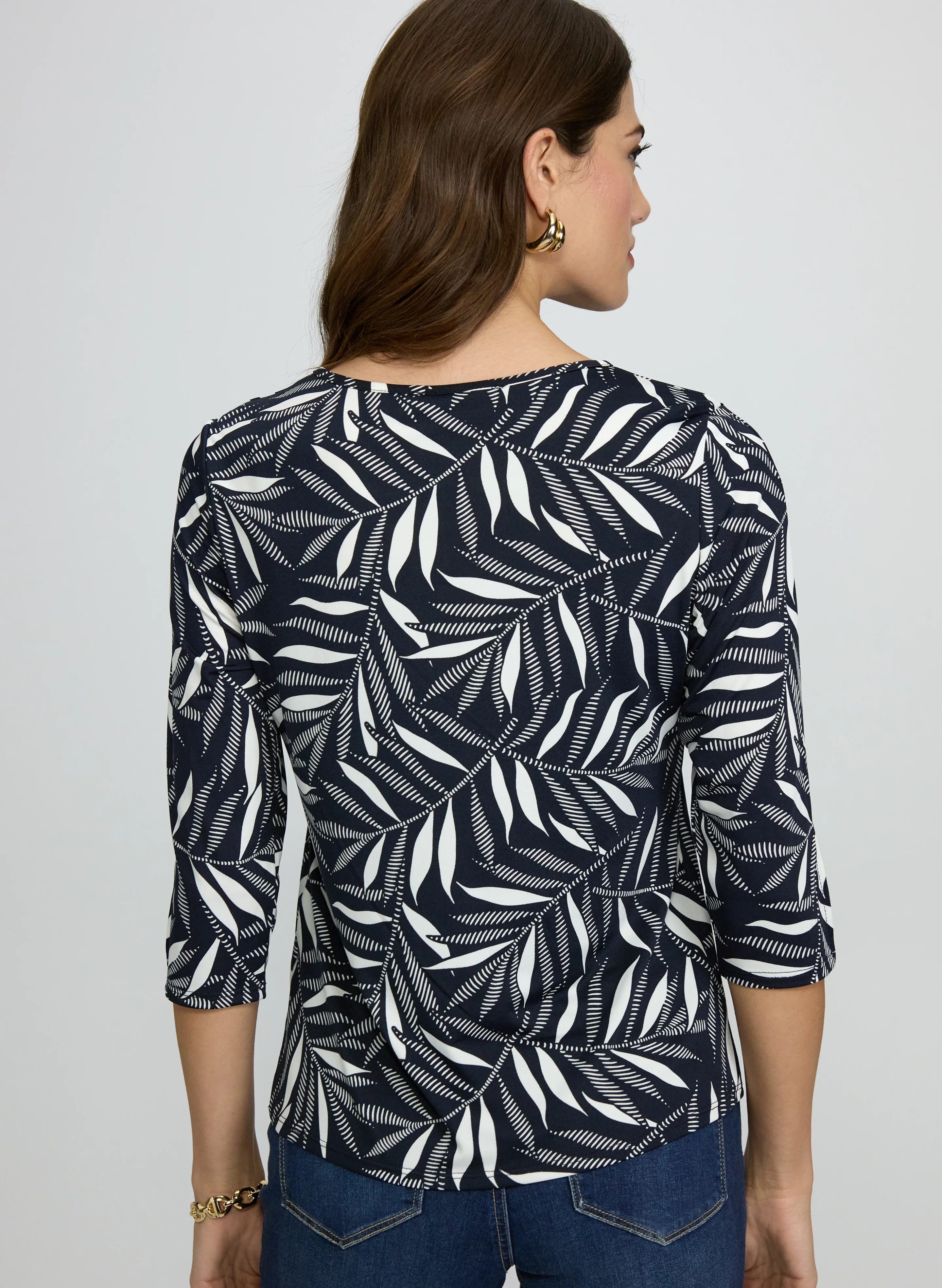 Leaf Print Top - Image 3