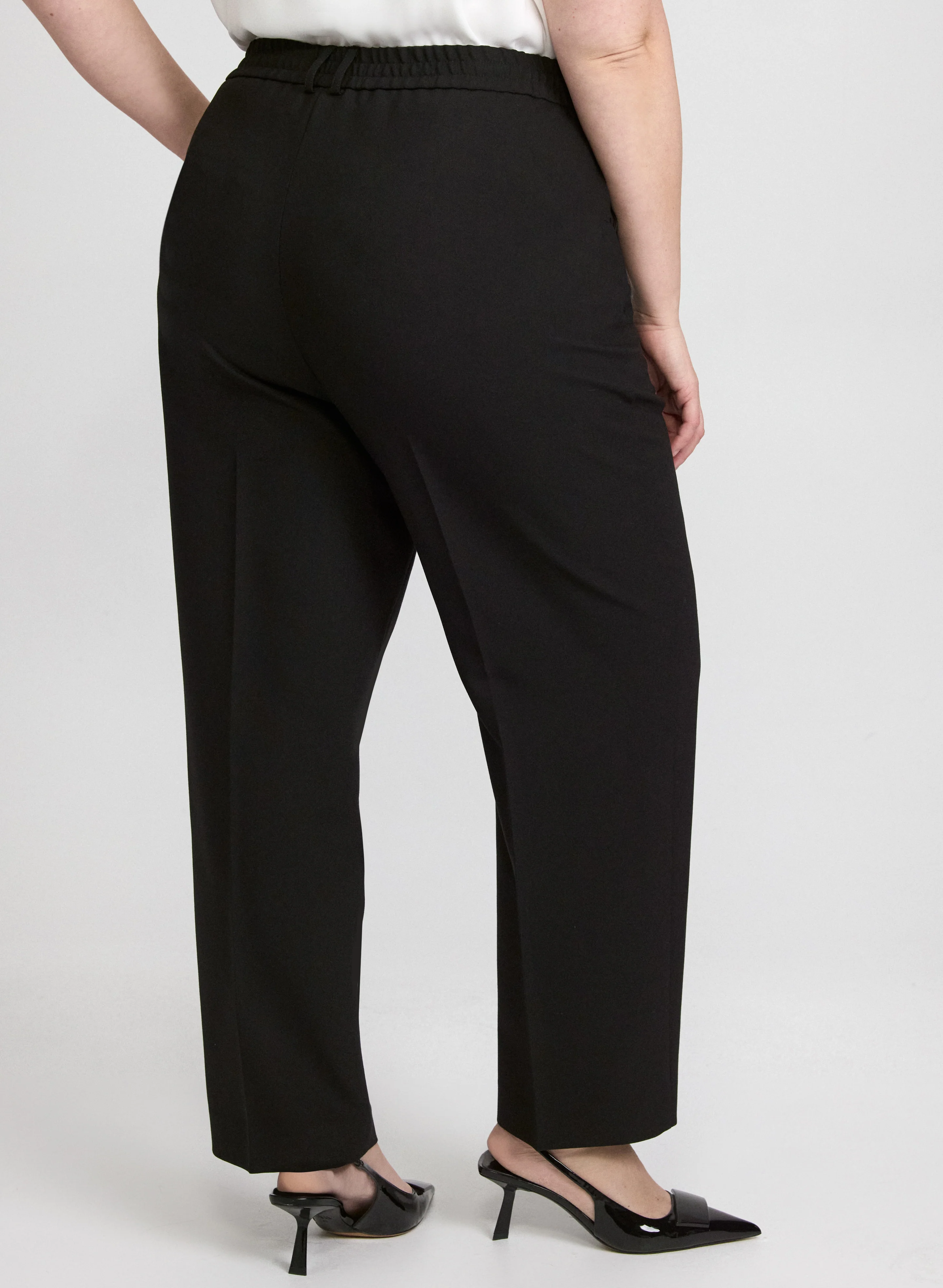 Lily Contrast Detail Slim-Leg Pants - Image 2