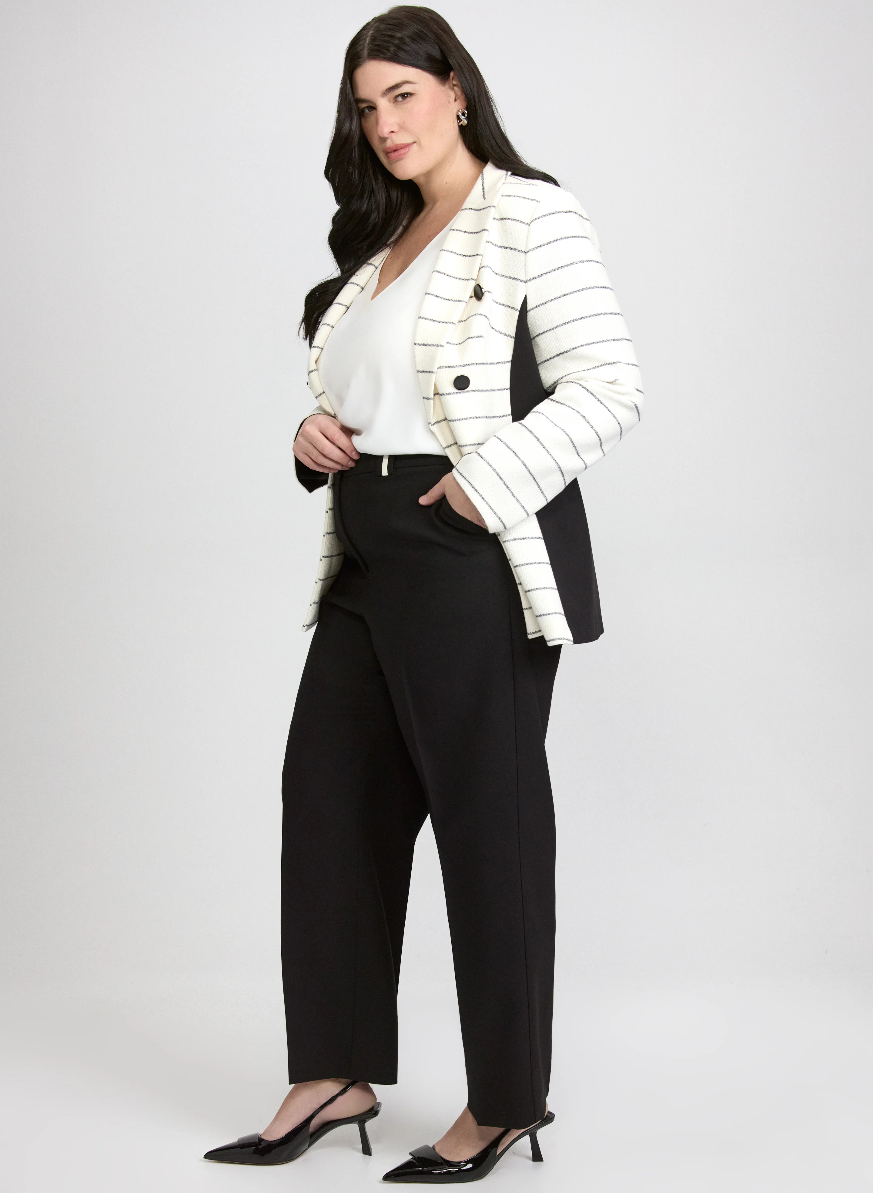 Lily Contrast Detail Slim-Leg Pants - Image 5