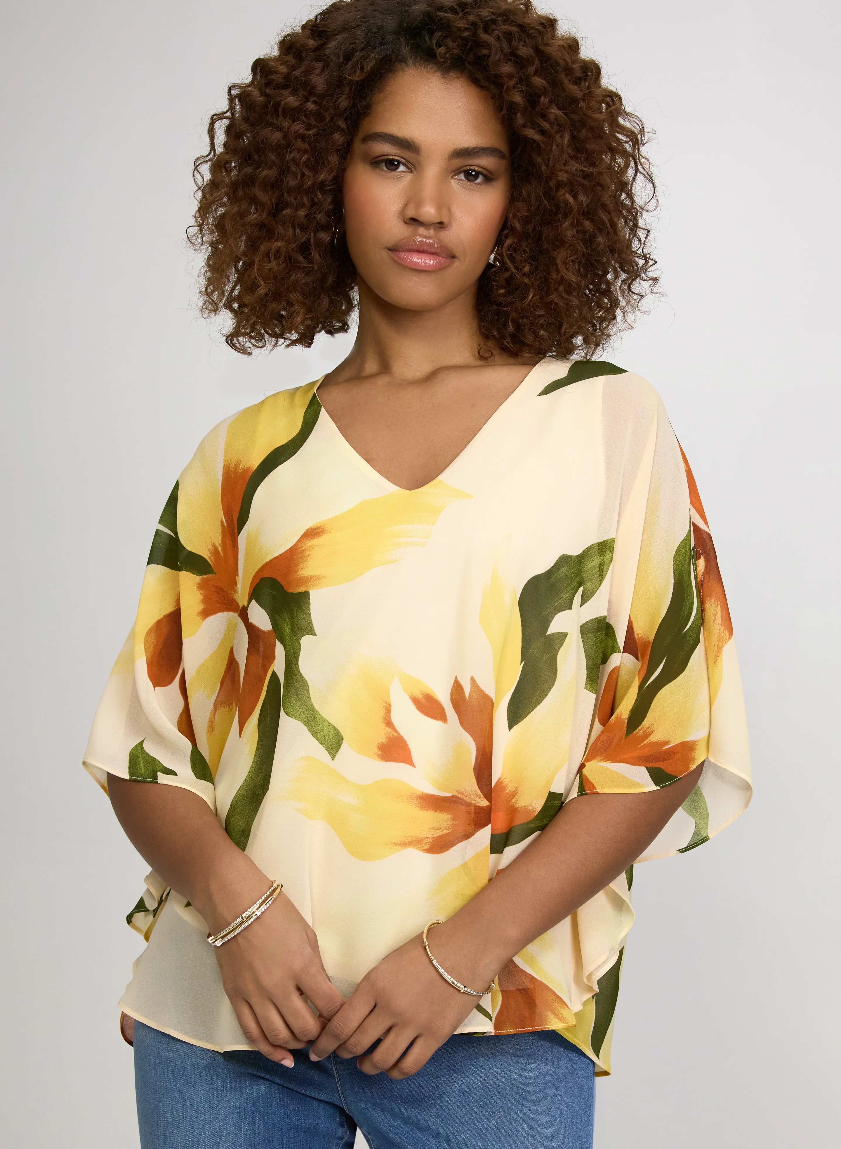 Lily Print Chiffon Blouse