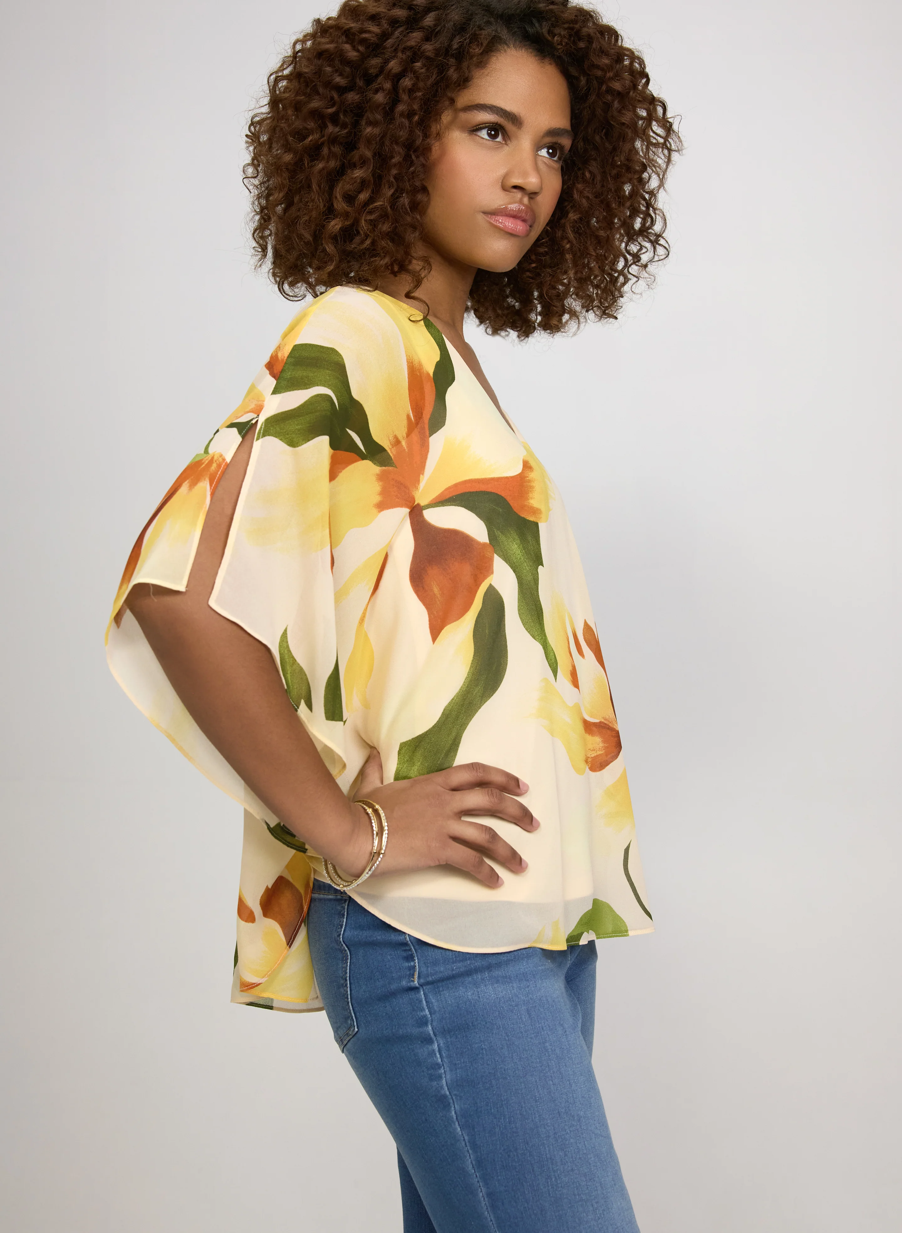 Lily Print Chiffon Blouse - Image 2