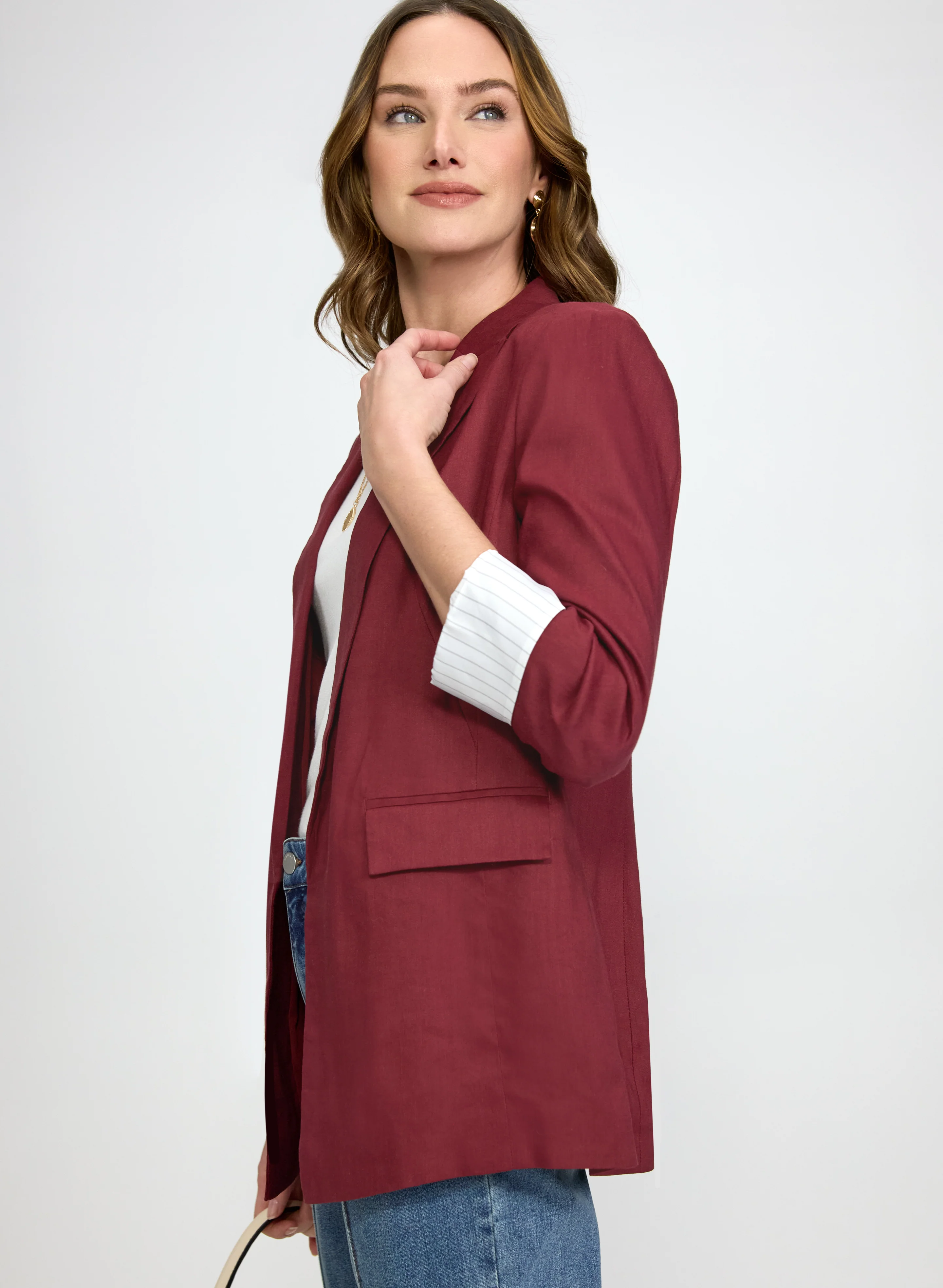 Linen-Blend Blazer - Image 5