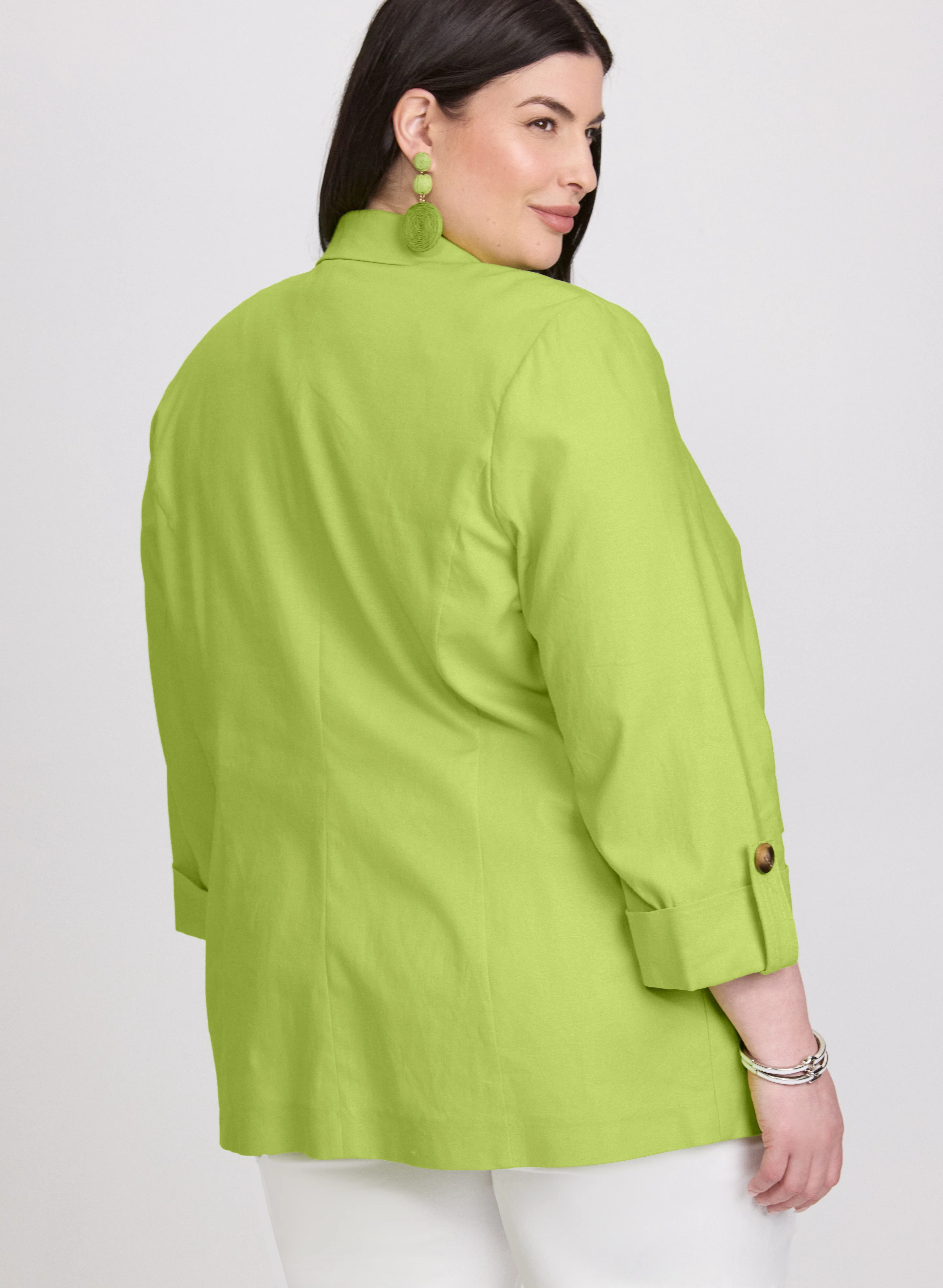 Linen-Blend Blazer - Image 3