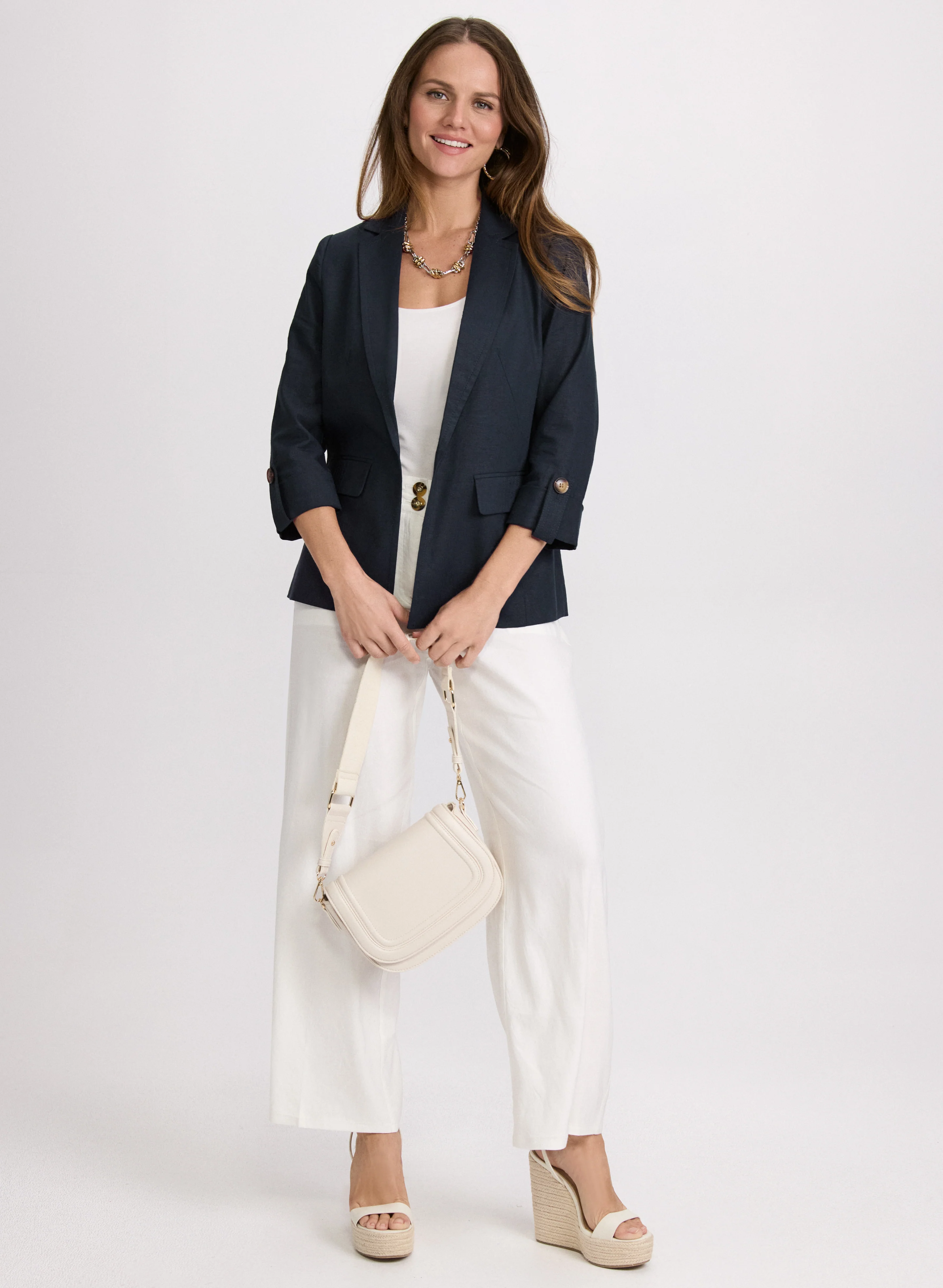 Linen-Blend Blazer - Image 3