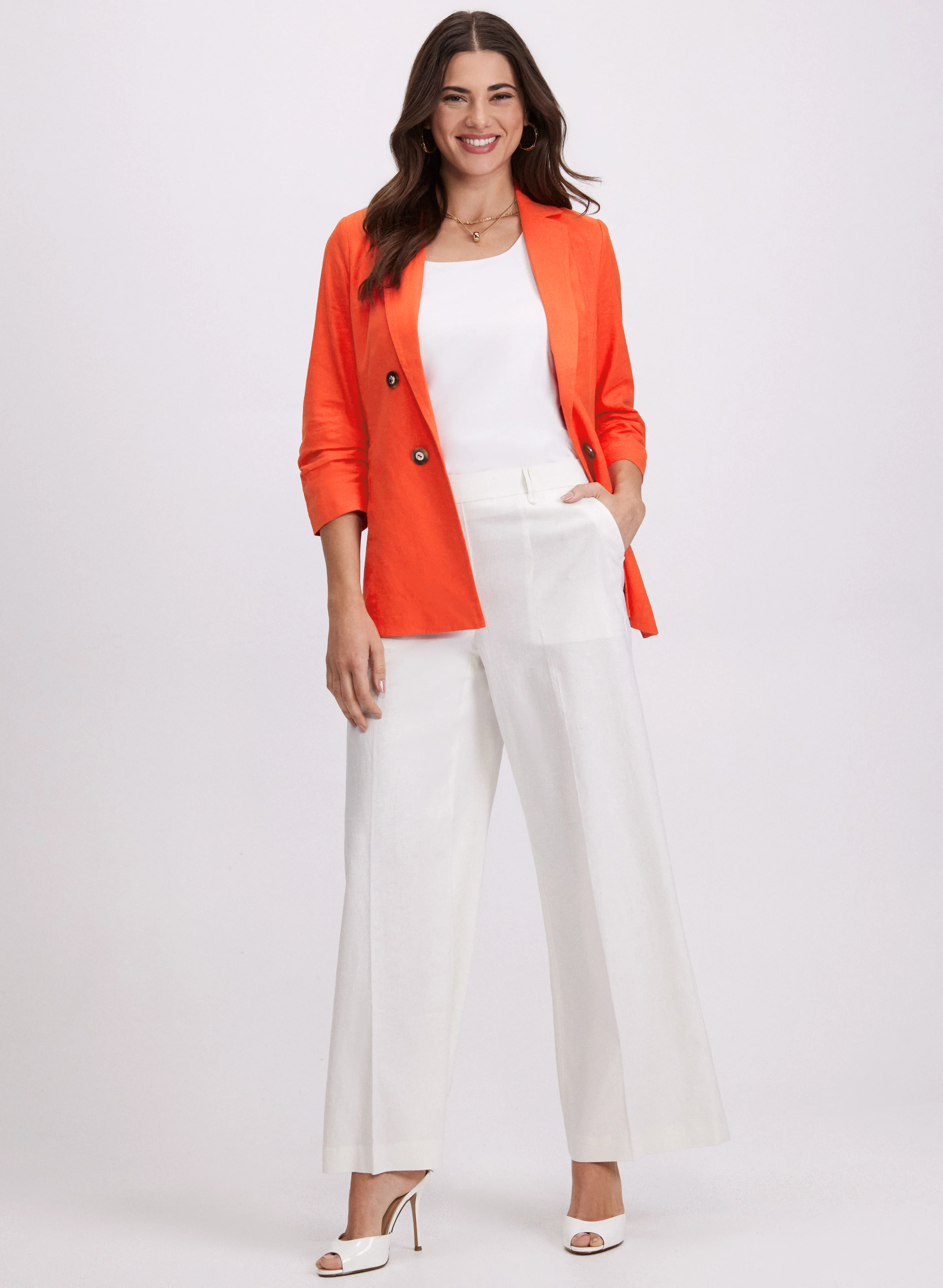 Linen-Blend Blazer - Image 3
