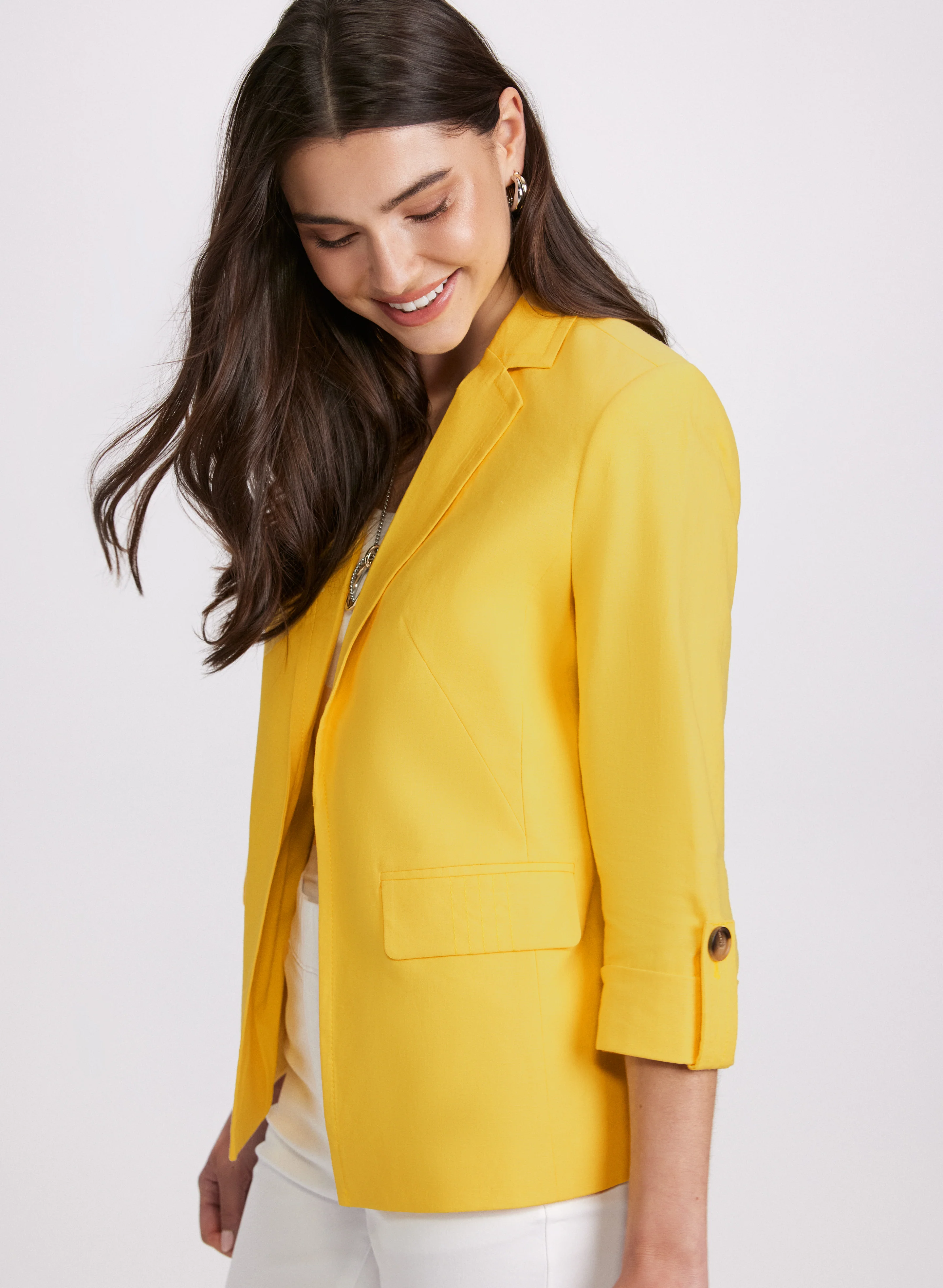 Linen-Blend Blazer - Image 2
