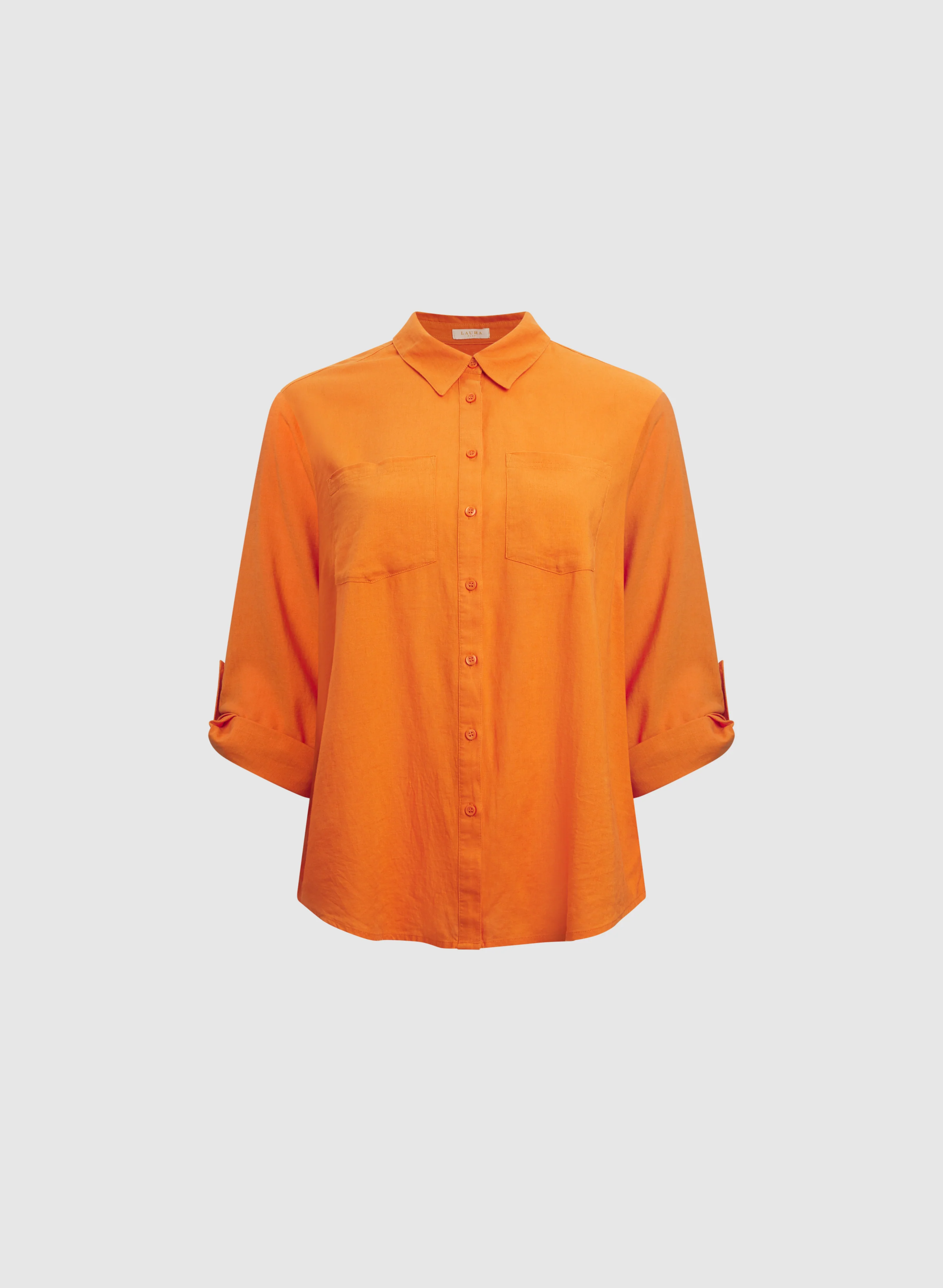 Linen-Blend Button-Down Blouse - Image 6
