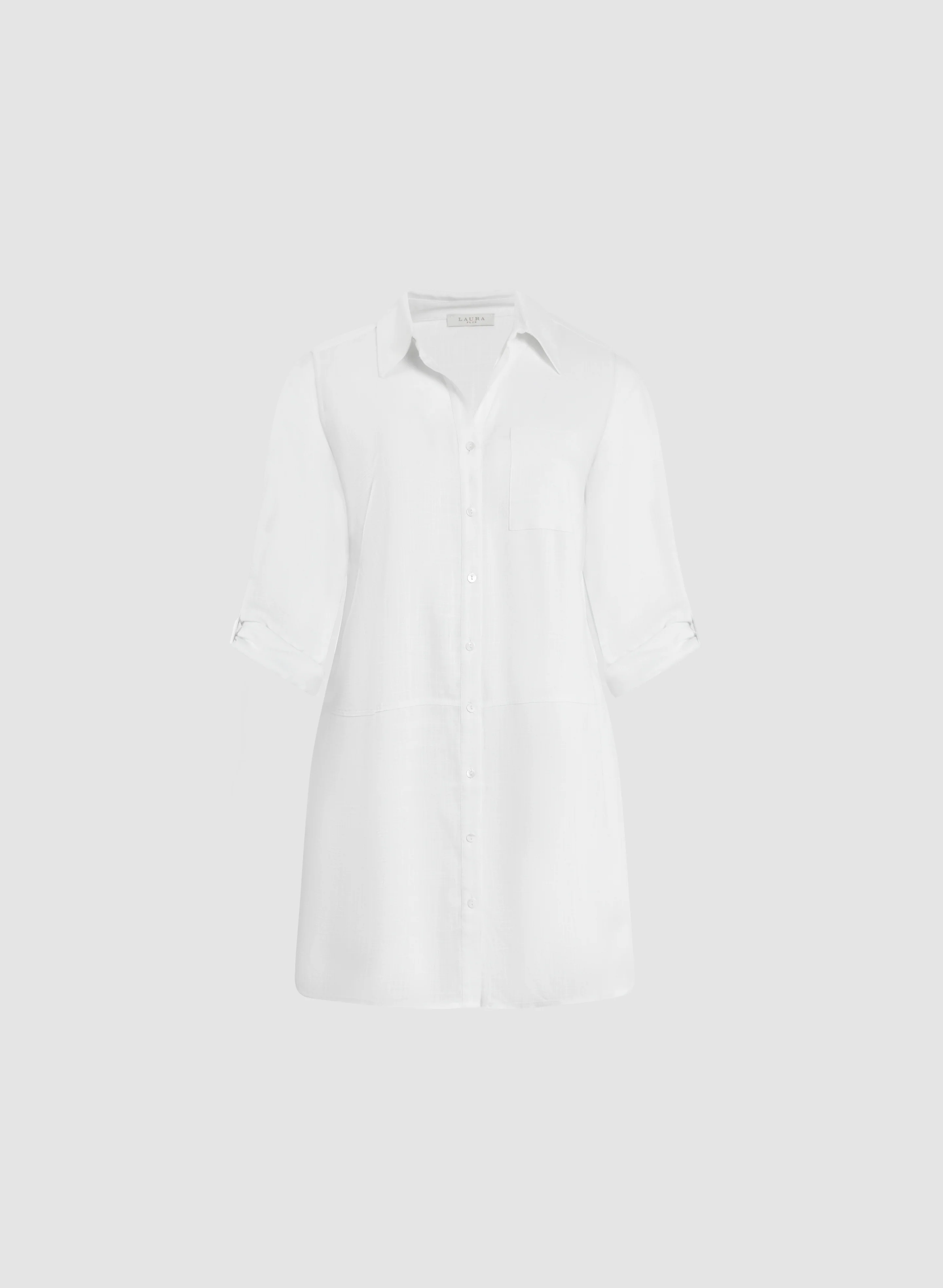 Linen Blend Button-Down Tunic - Image 6