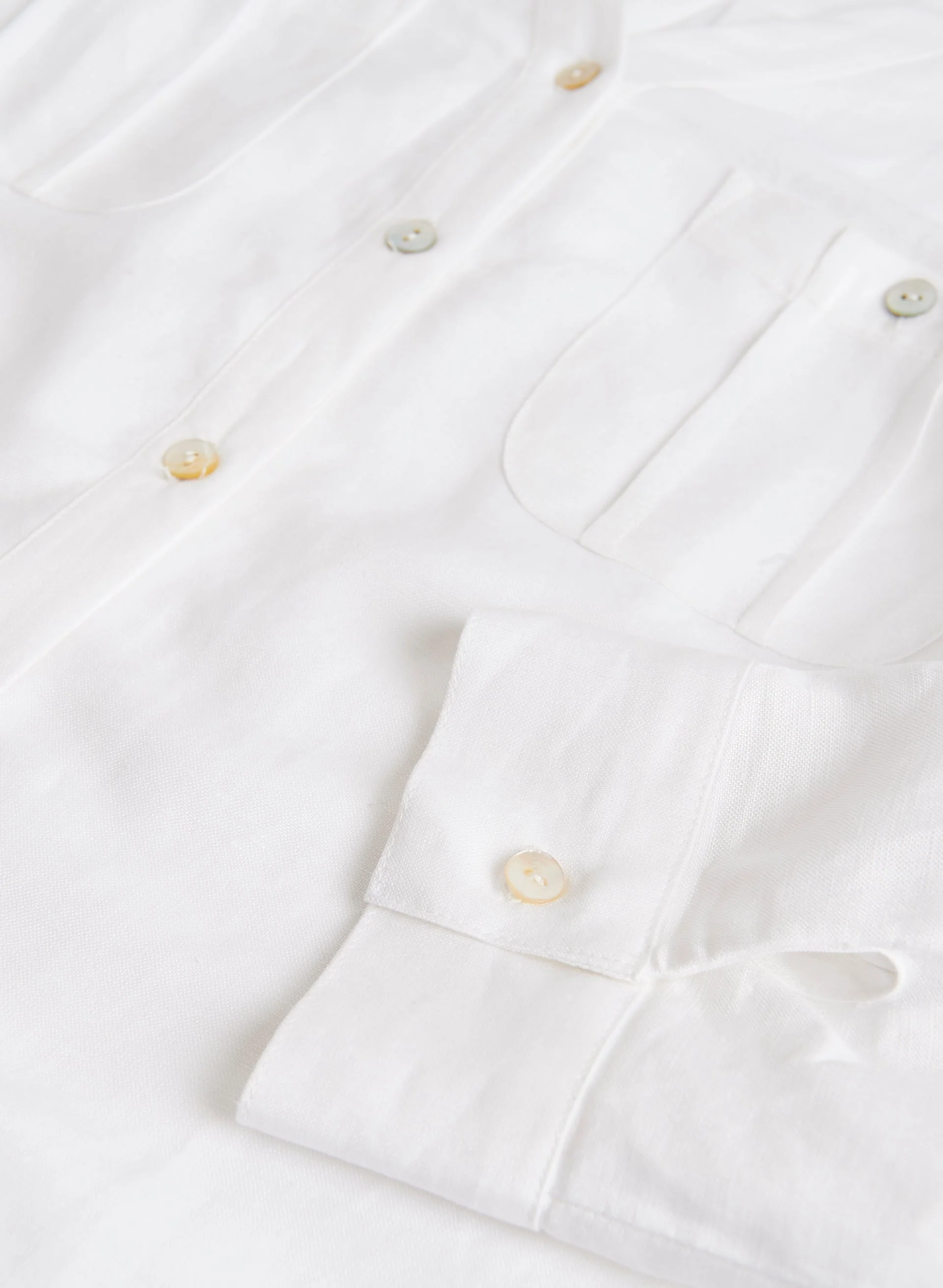 Linen Blend Button Front Blouse - Image 6