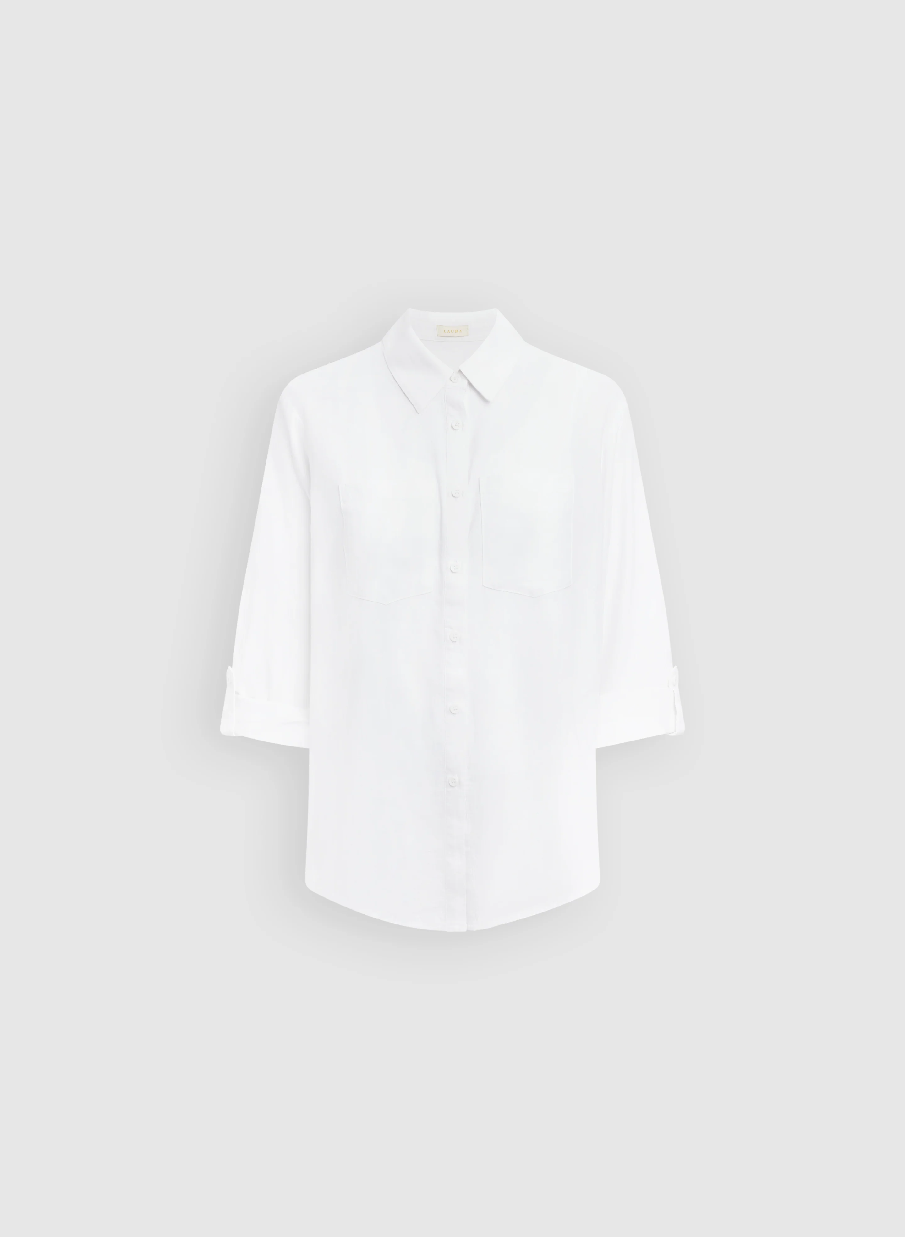 Linen-Blend Button-Down Blouse - Image 6