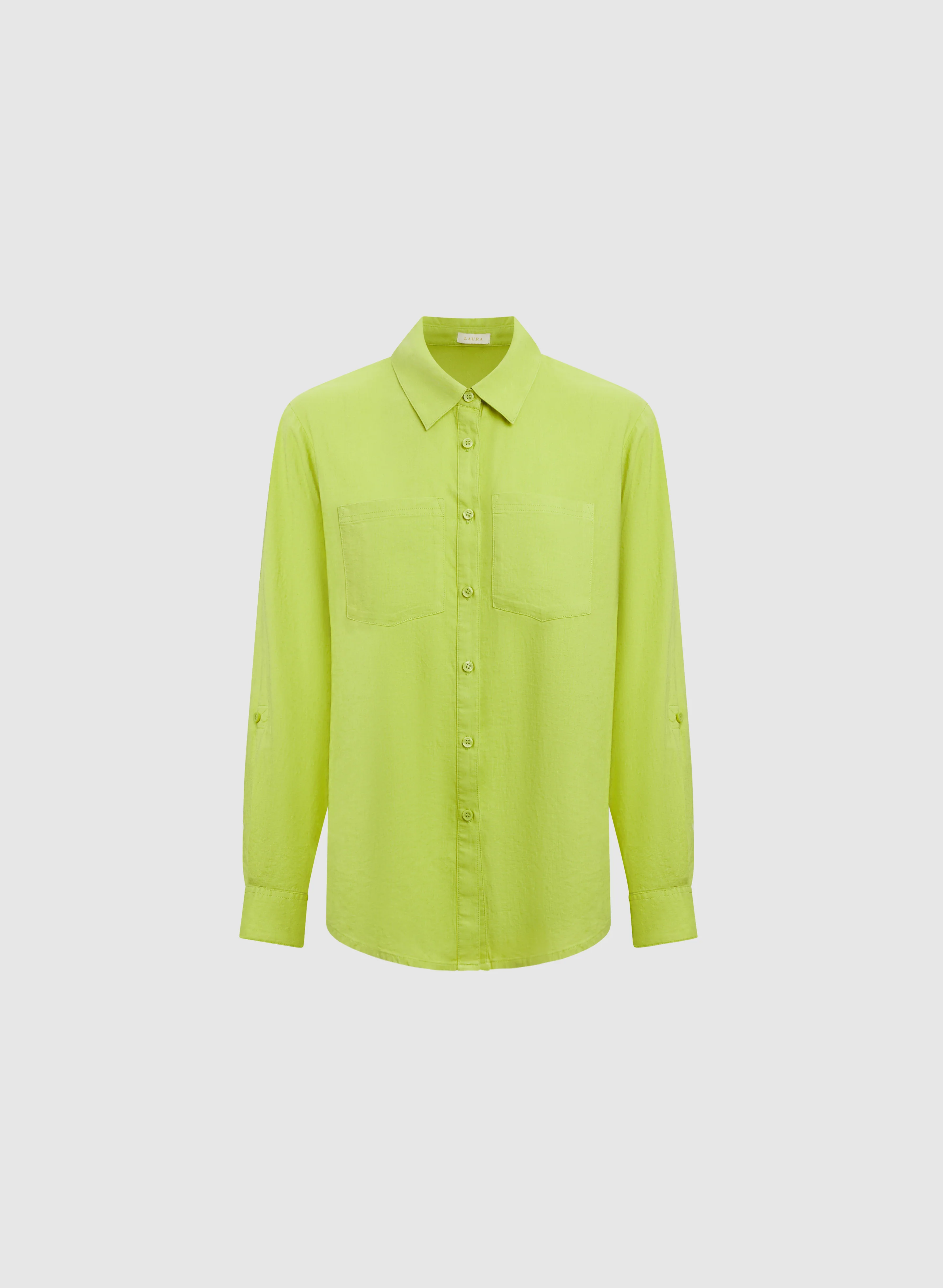 Linen-Blend Button-Down Blouse - Image 9