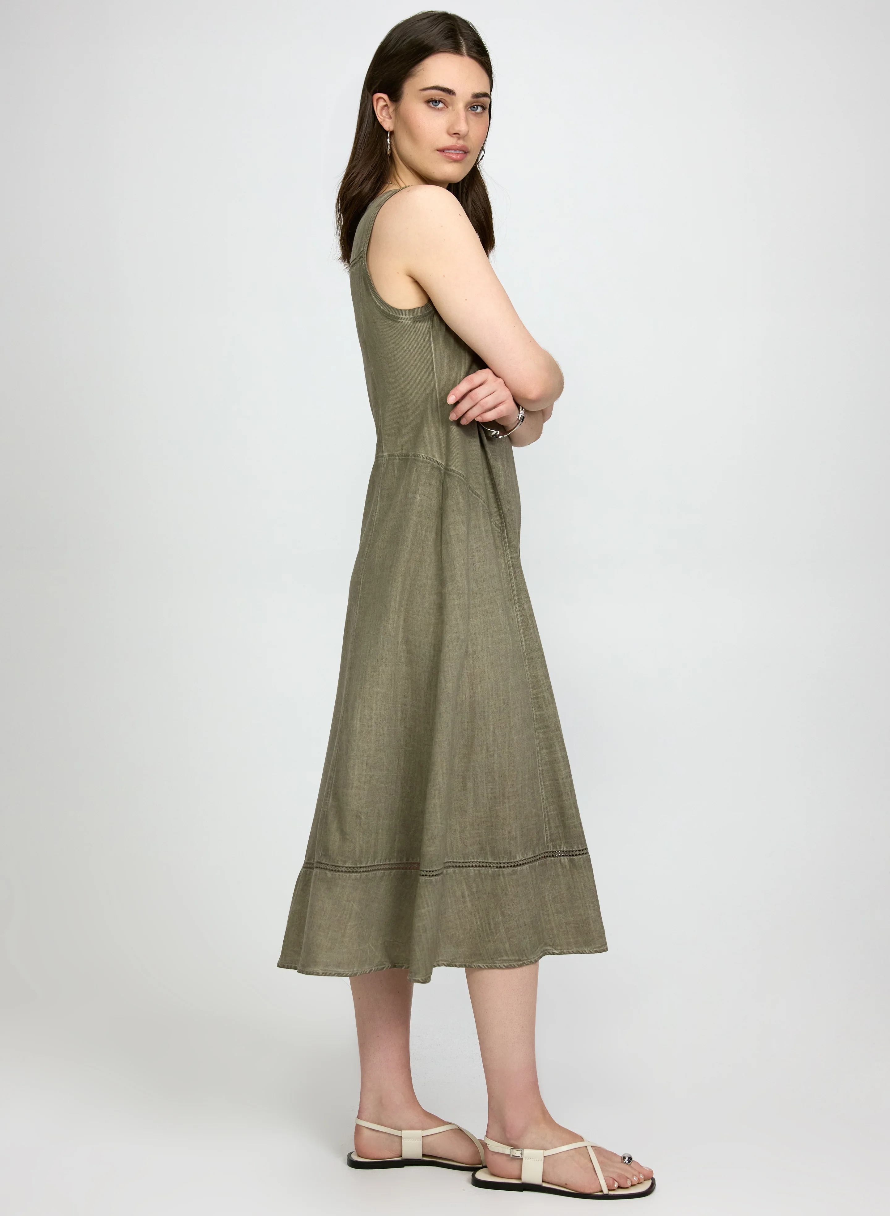 Linen-Blend Dress - Image 3