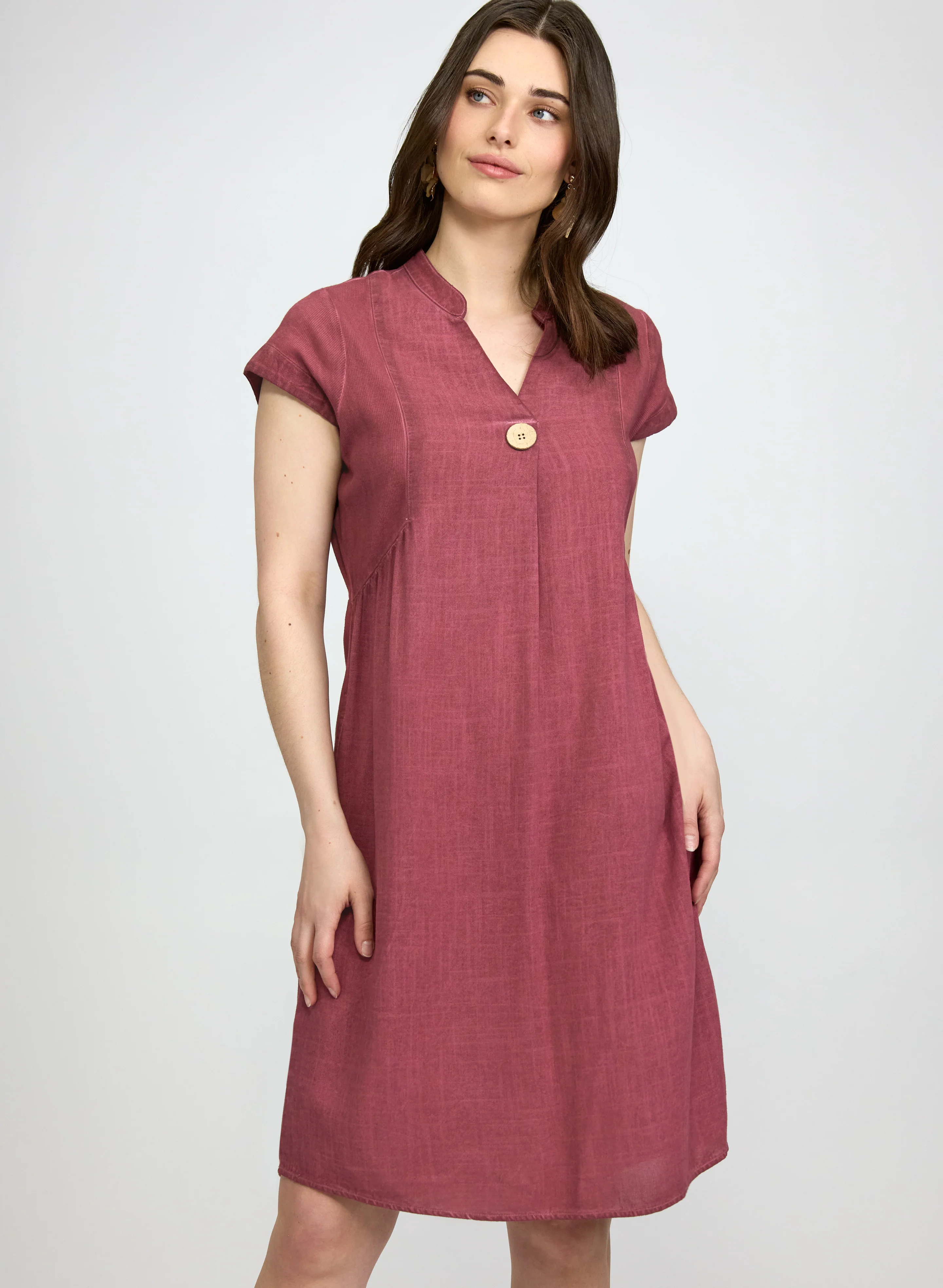 Linen-Blend Pocket Dress - Image 5