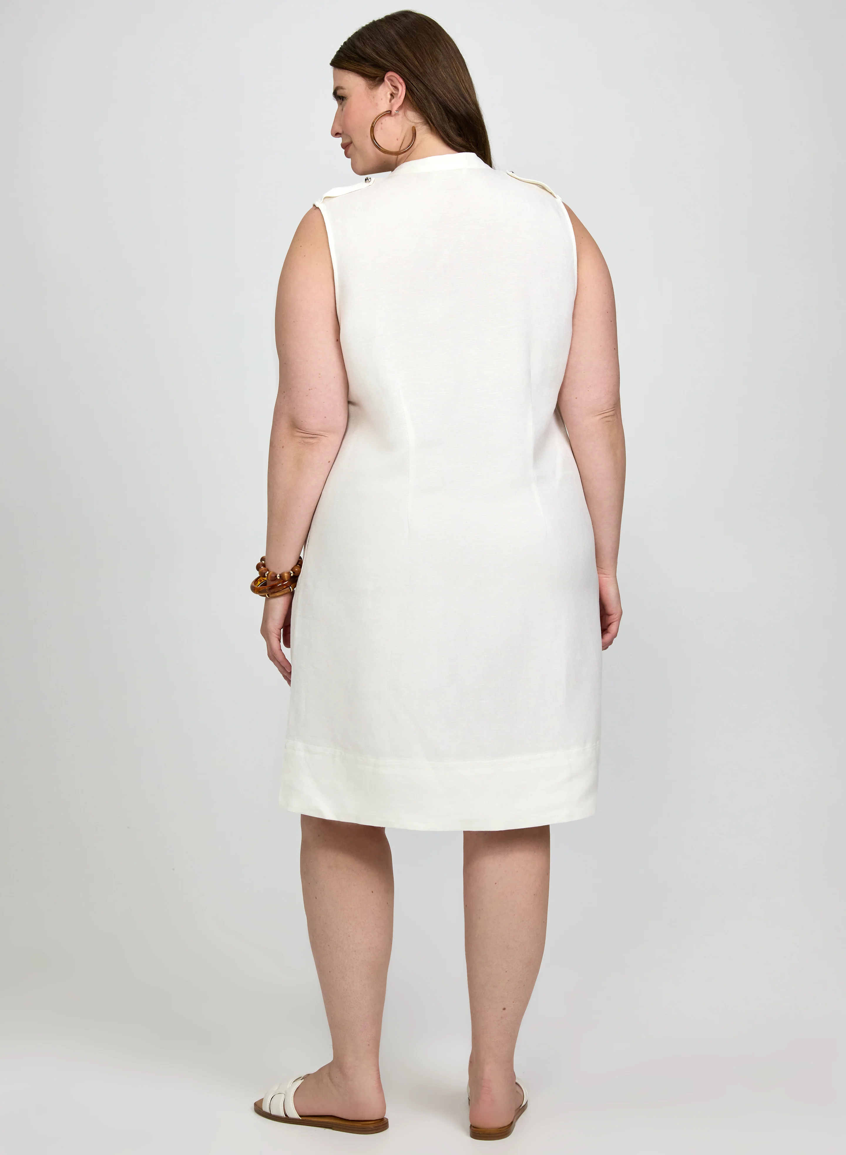Linen-Blend Pocket Dress - Image 5