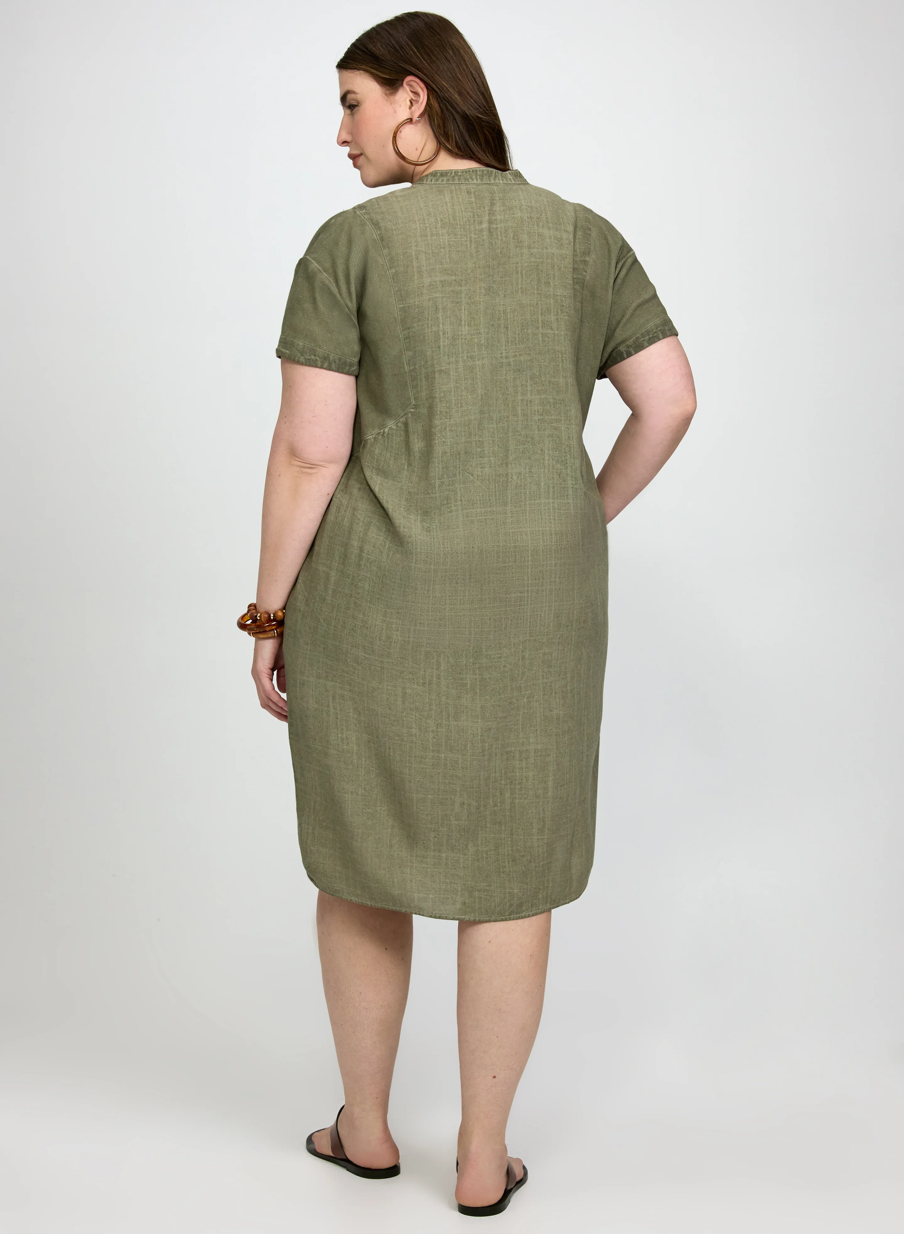 Linen-Blend Pocket Dress - Image 4