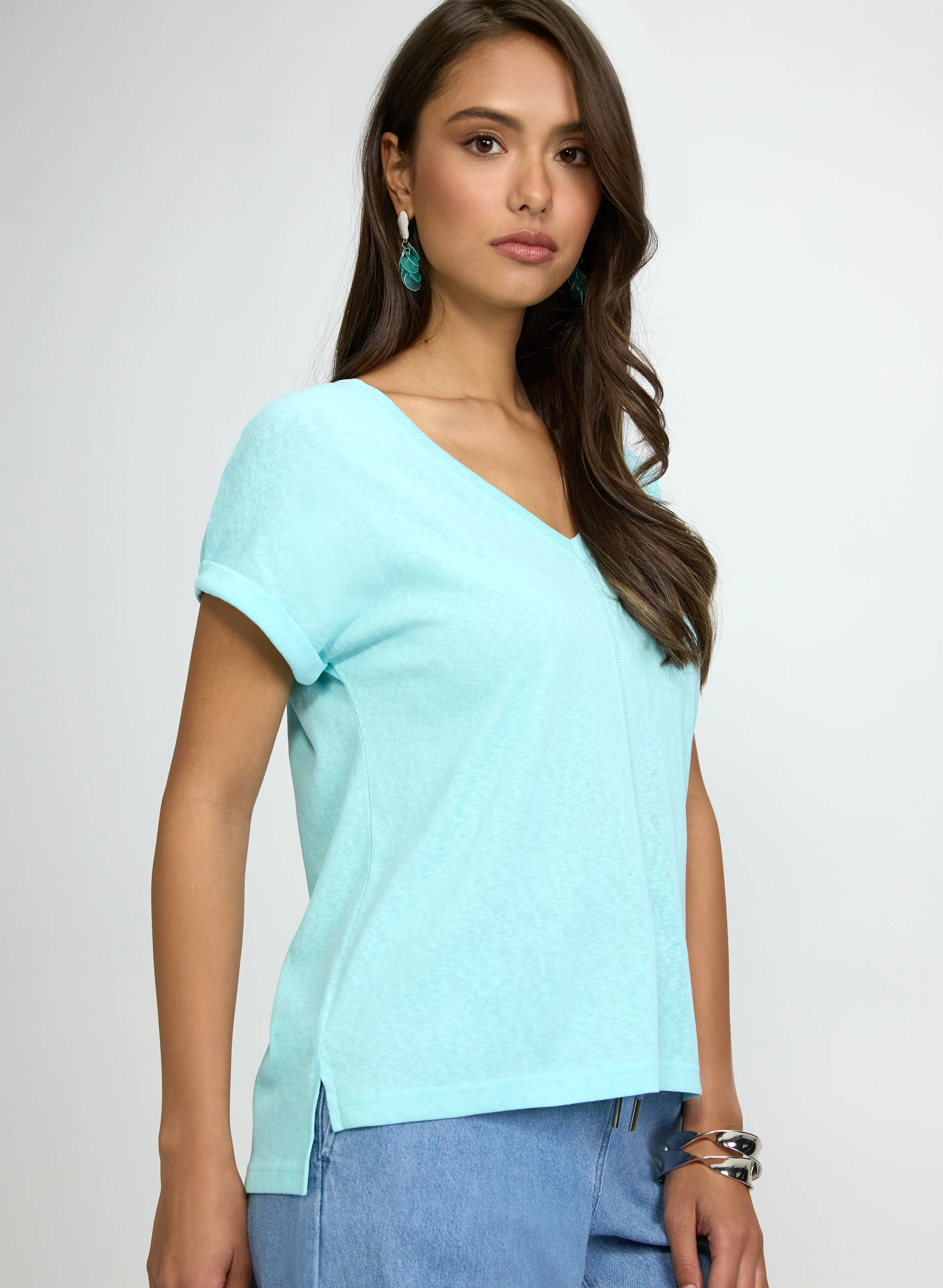 Linen-Blend T-Shirt - Image 2