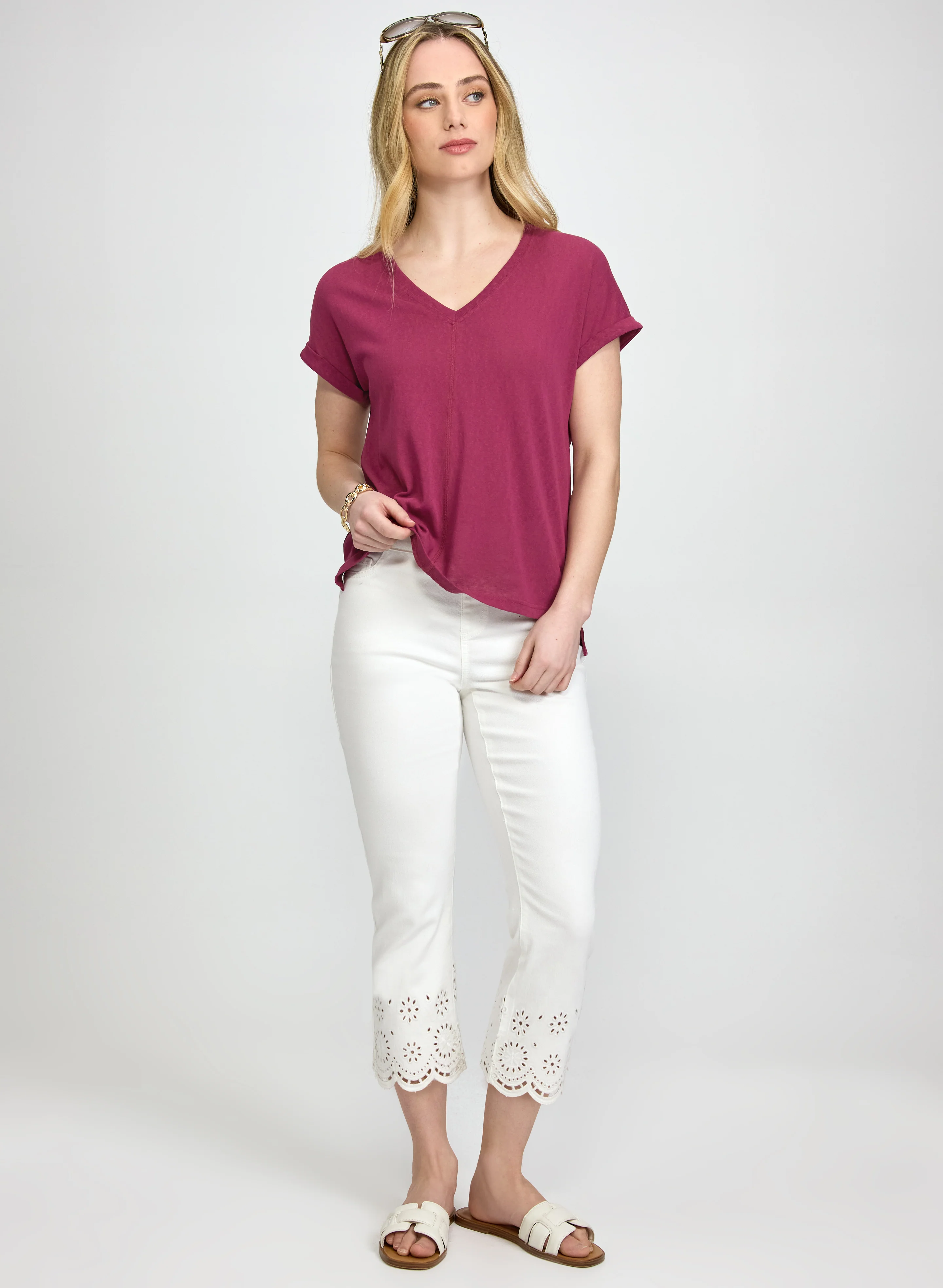 Linen-Blend T-Shirt - Image 3