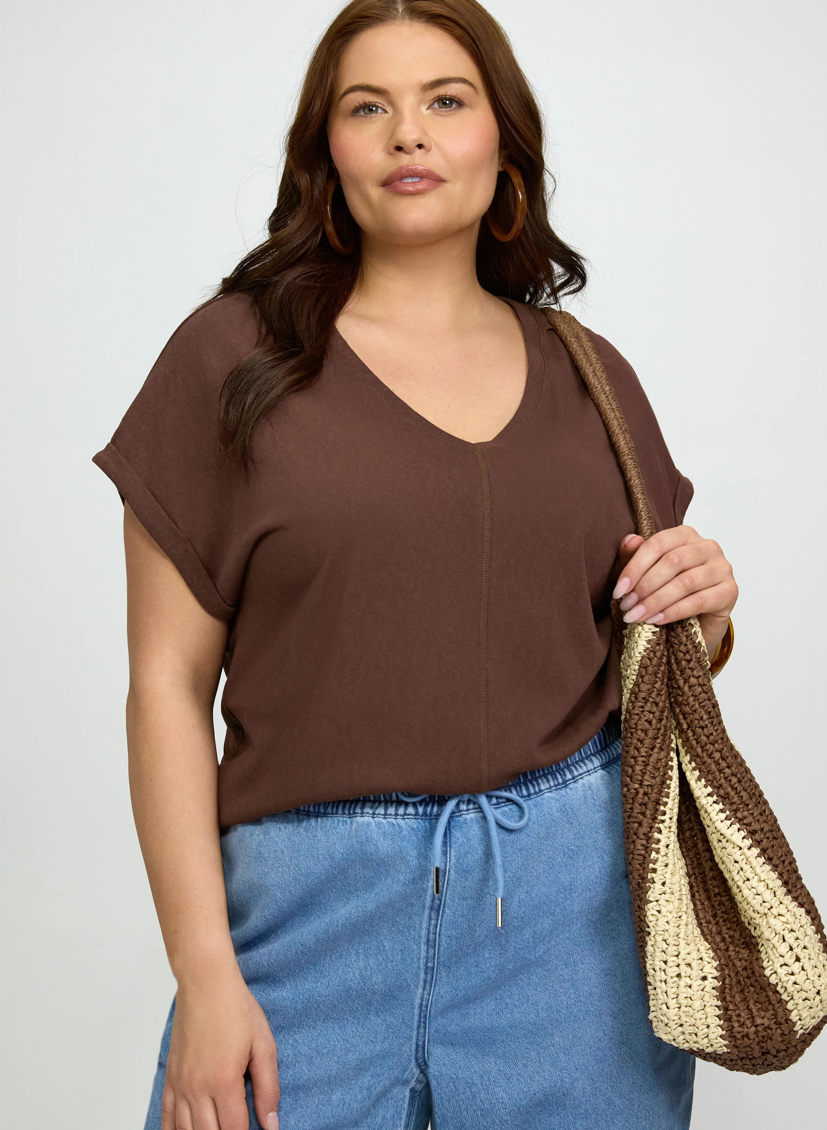 Linen-Blend T-Shirt