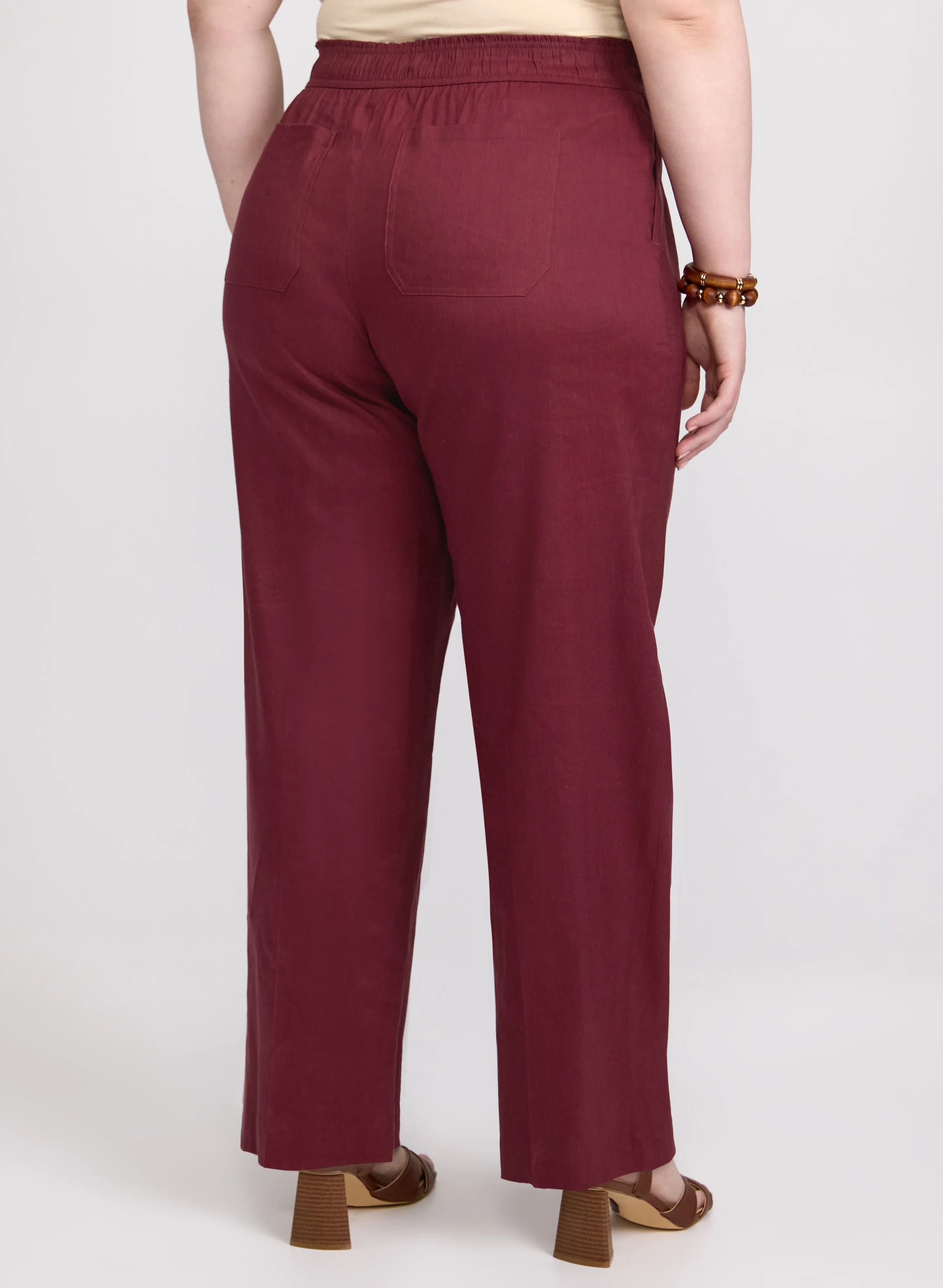 Linen-Blend Wide-Leg Pants - Image 2