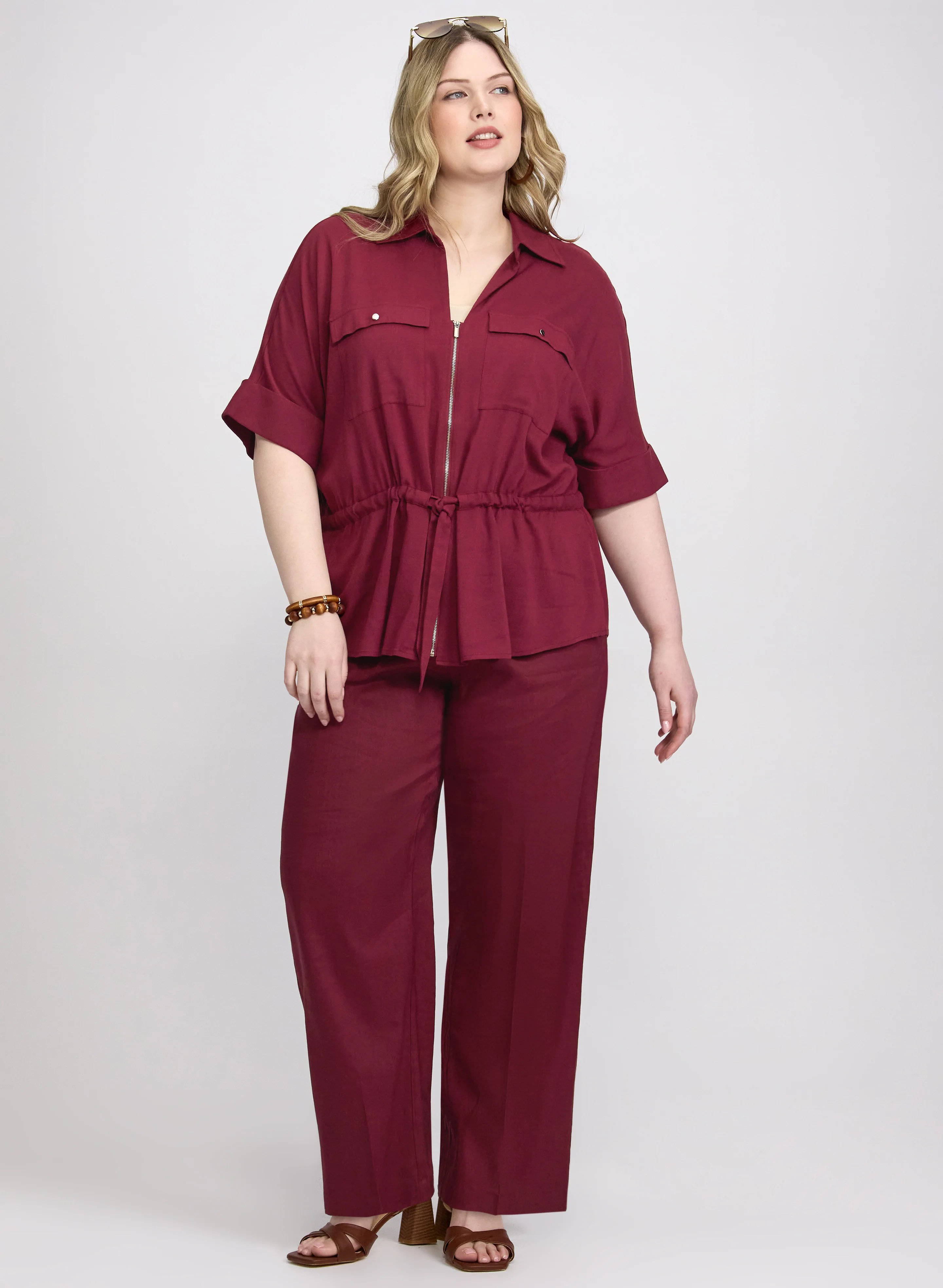 Linen-Blend Wide-Leg Pants - Image 3