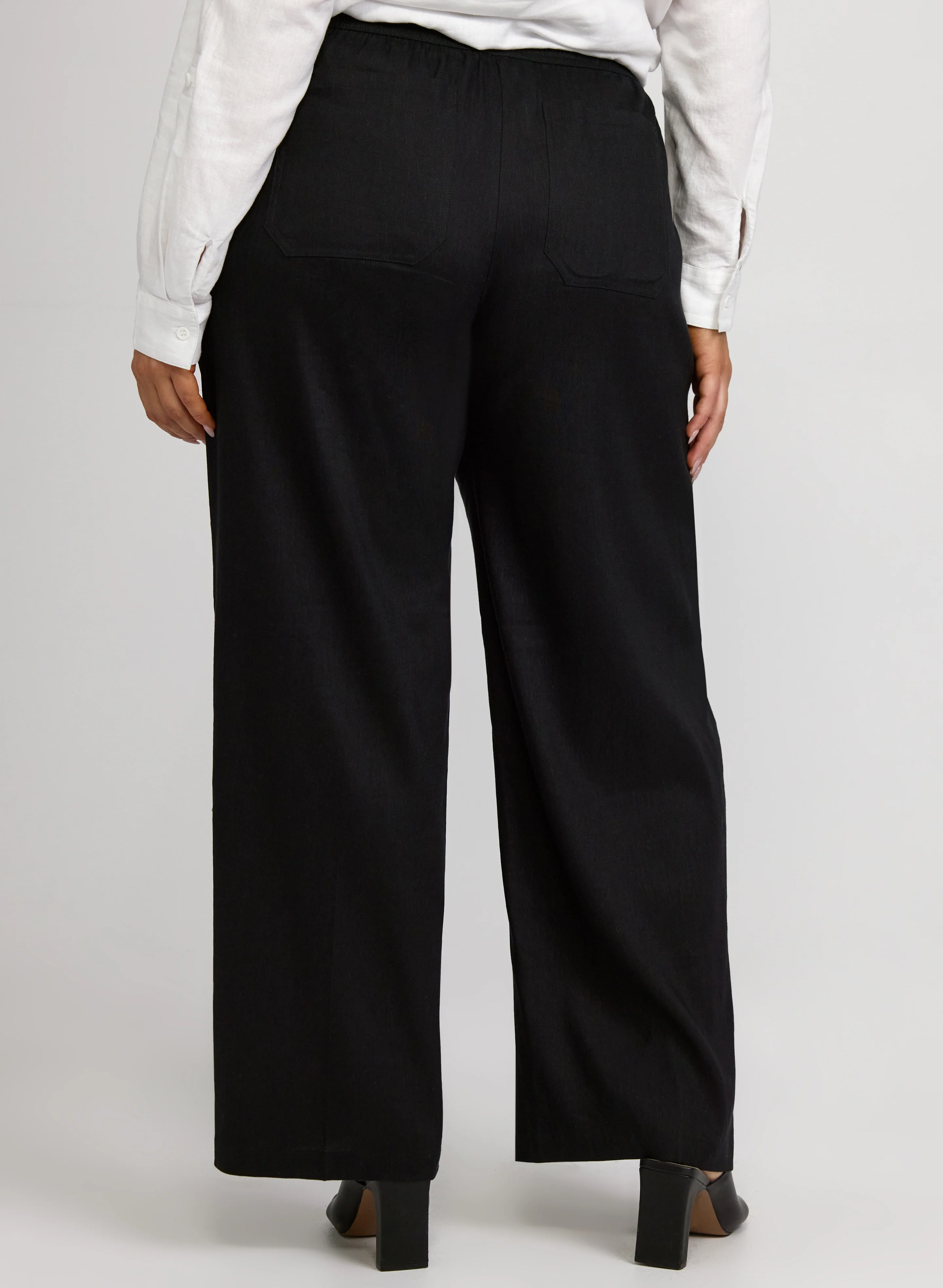 Linen-Blend Wide-Leg Pants - Image 2