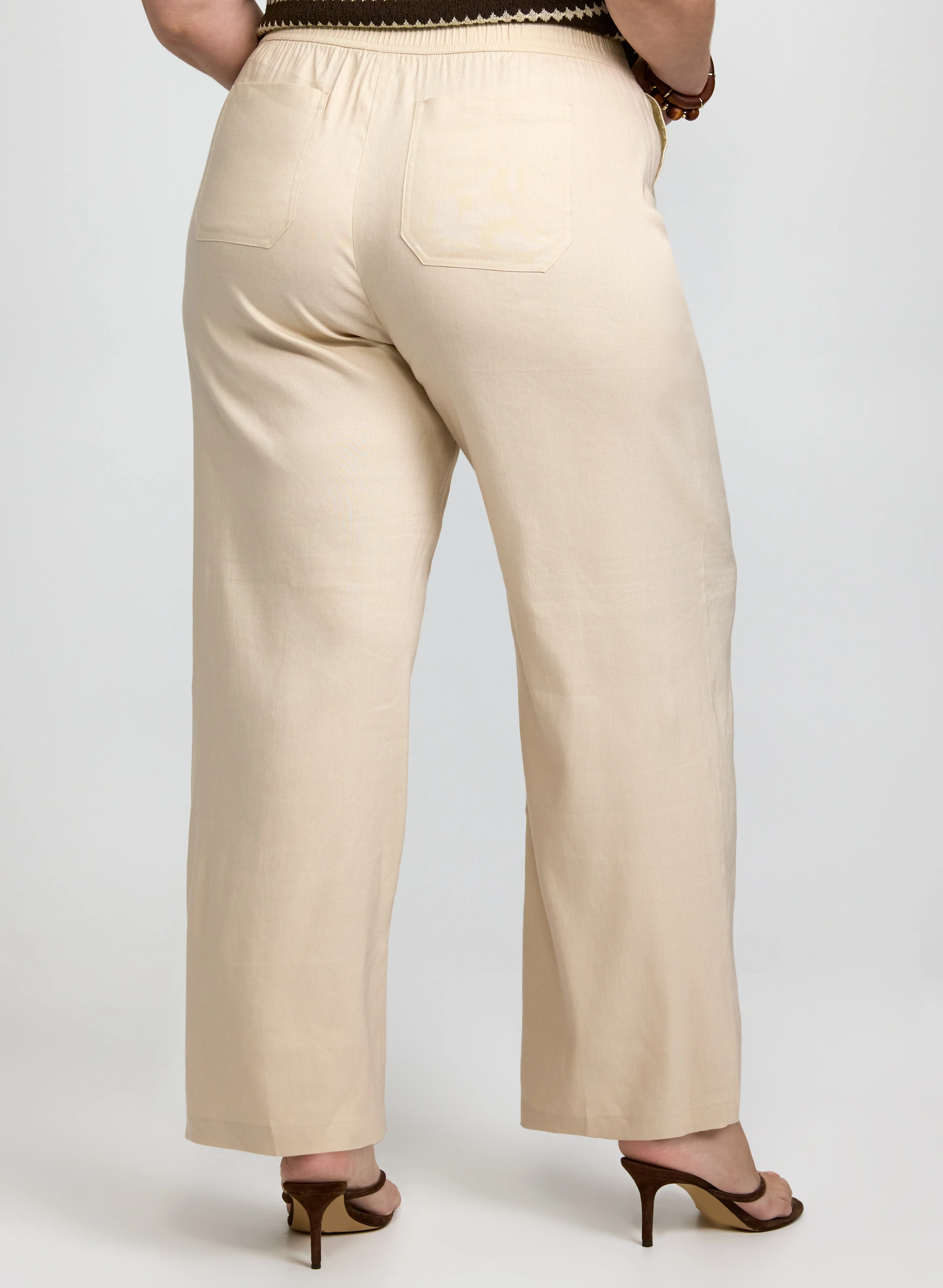 Linen-Blend Wide-Leg Pants - Image 4