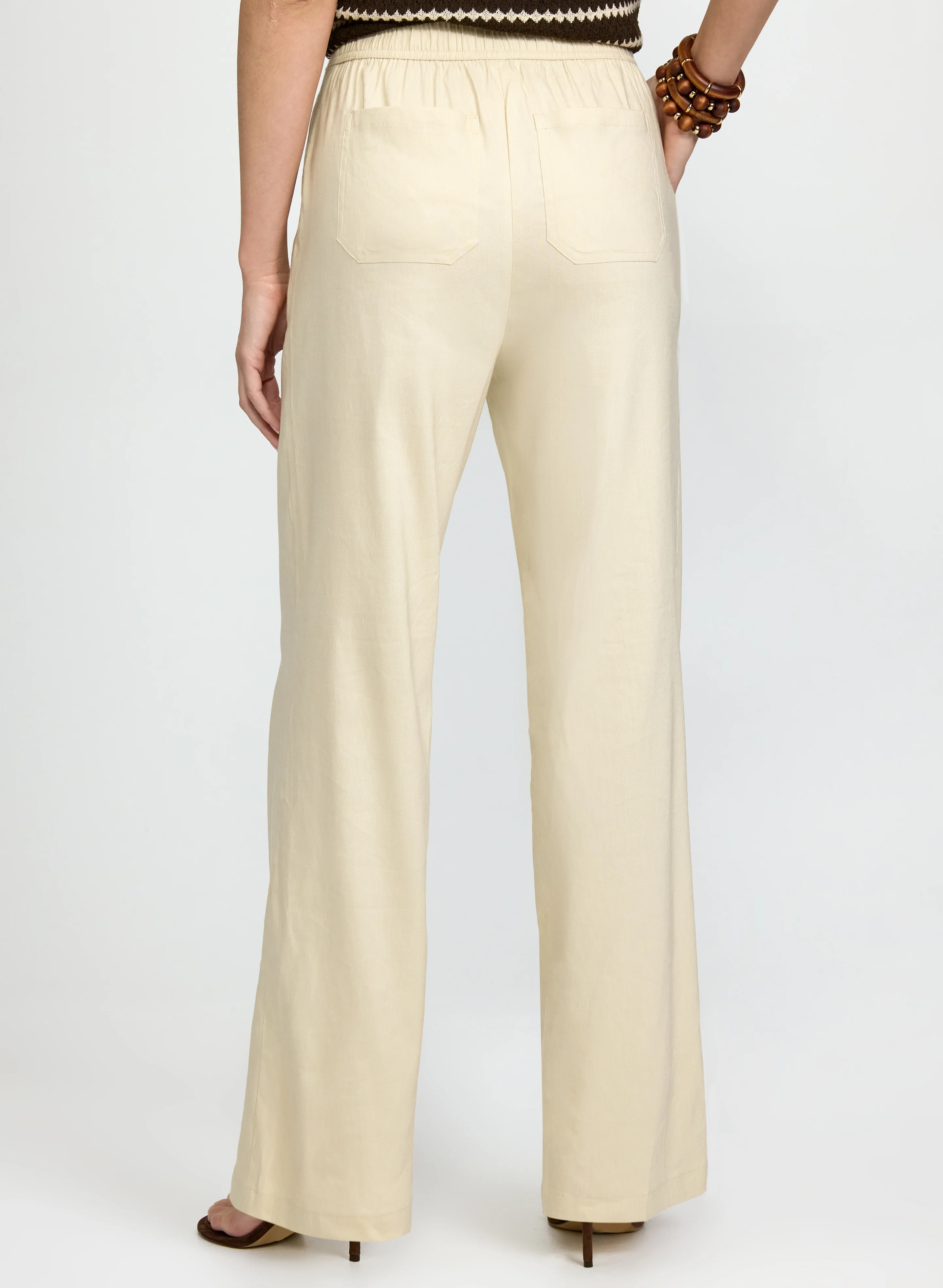 Linen-Blend Wide-Leg Pants - Image 2