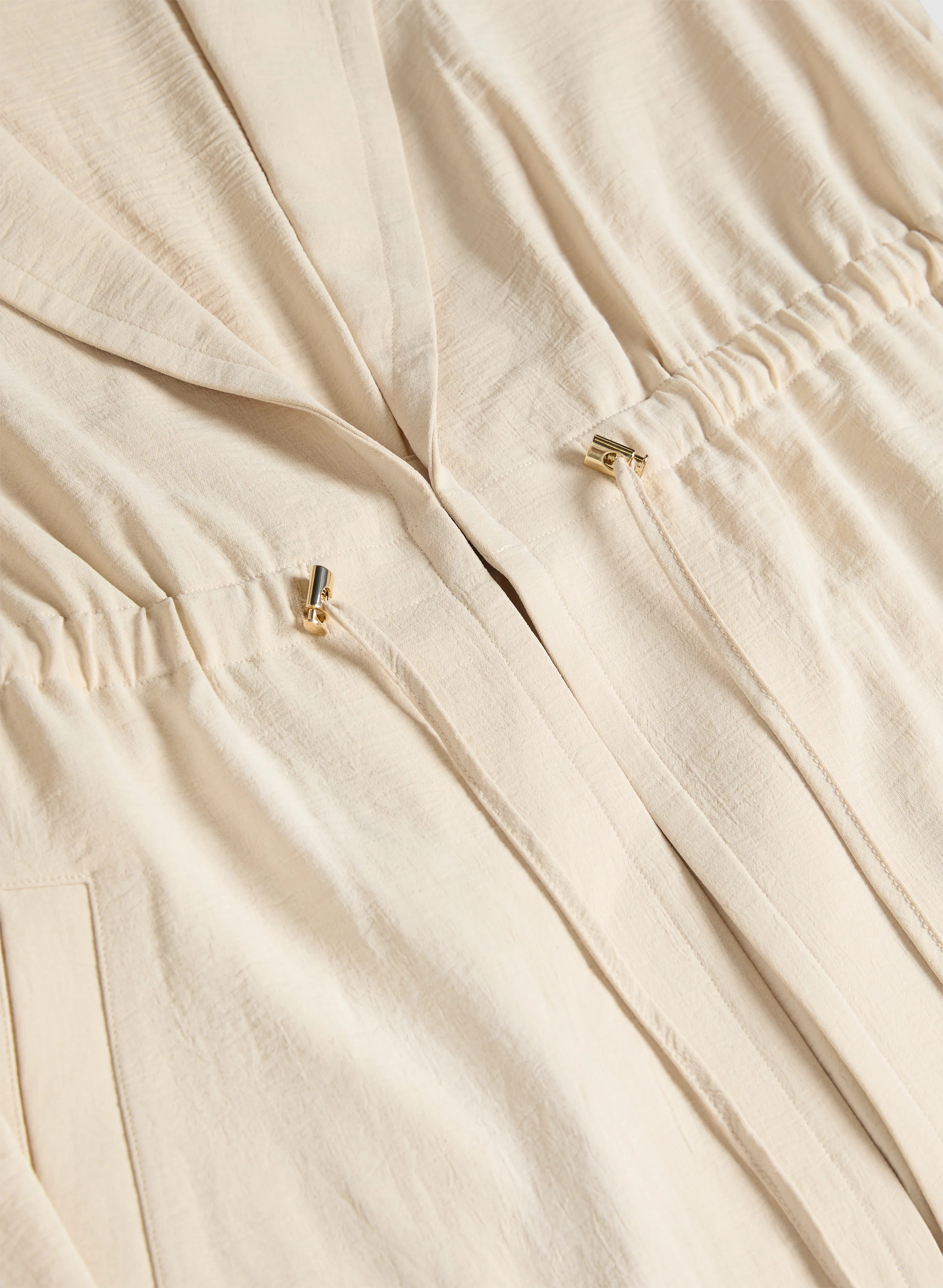 Long Drawstring Waist Jacket - Image 7
