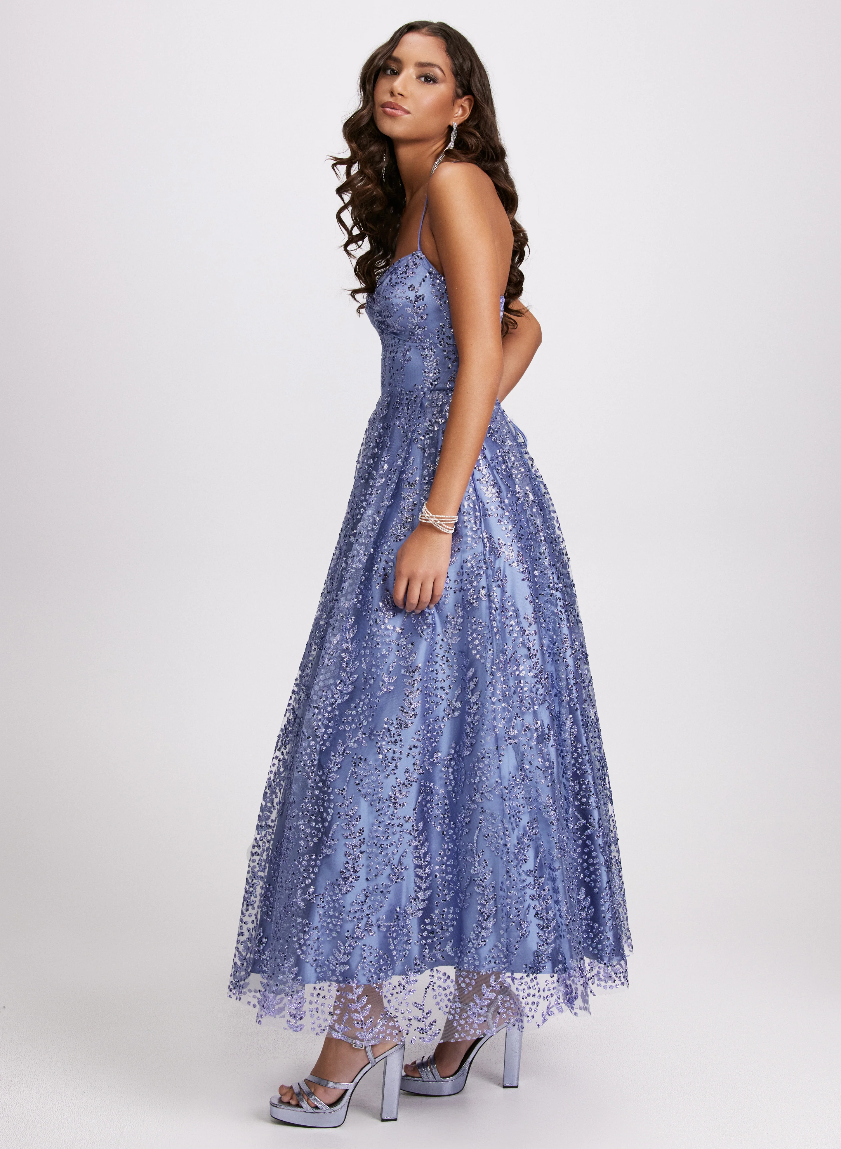 Corset-Style Sequin Detail Dress - Image 2