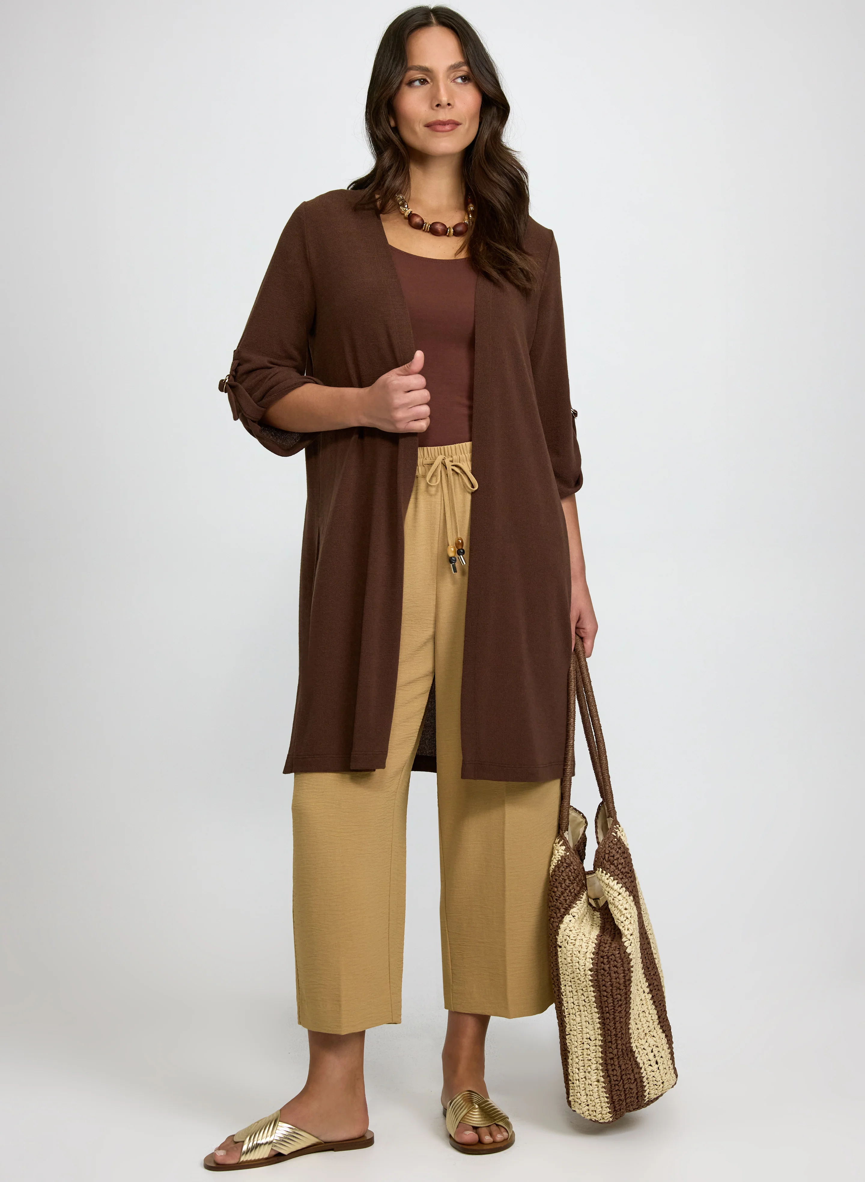 Long Open-Front Cardigan - Image 3
