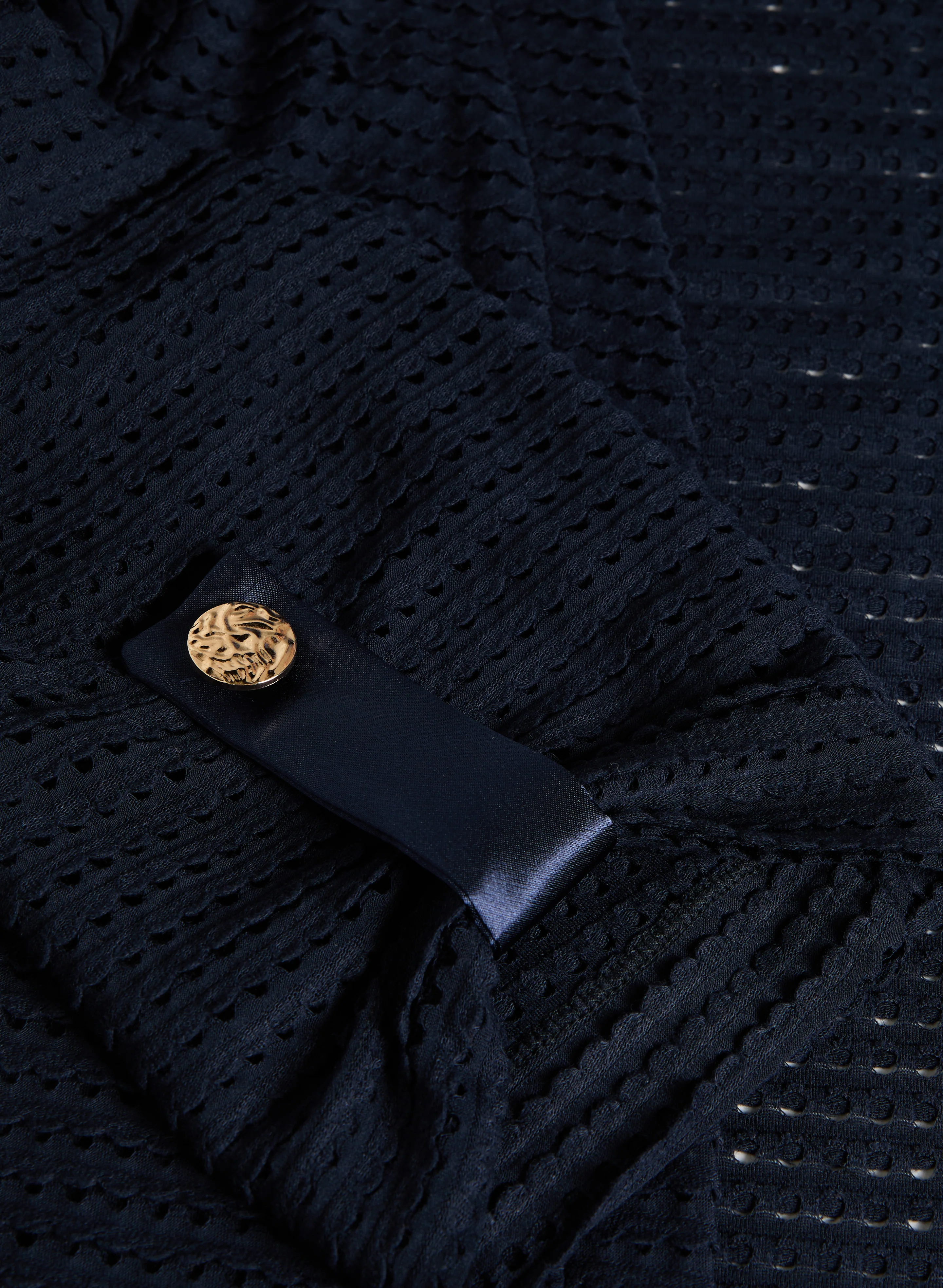 Long Open Knit Cardigan - Image 7