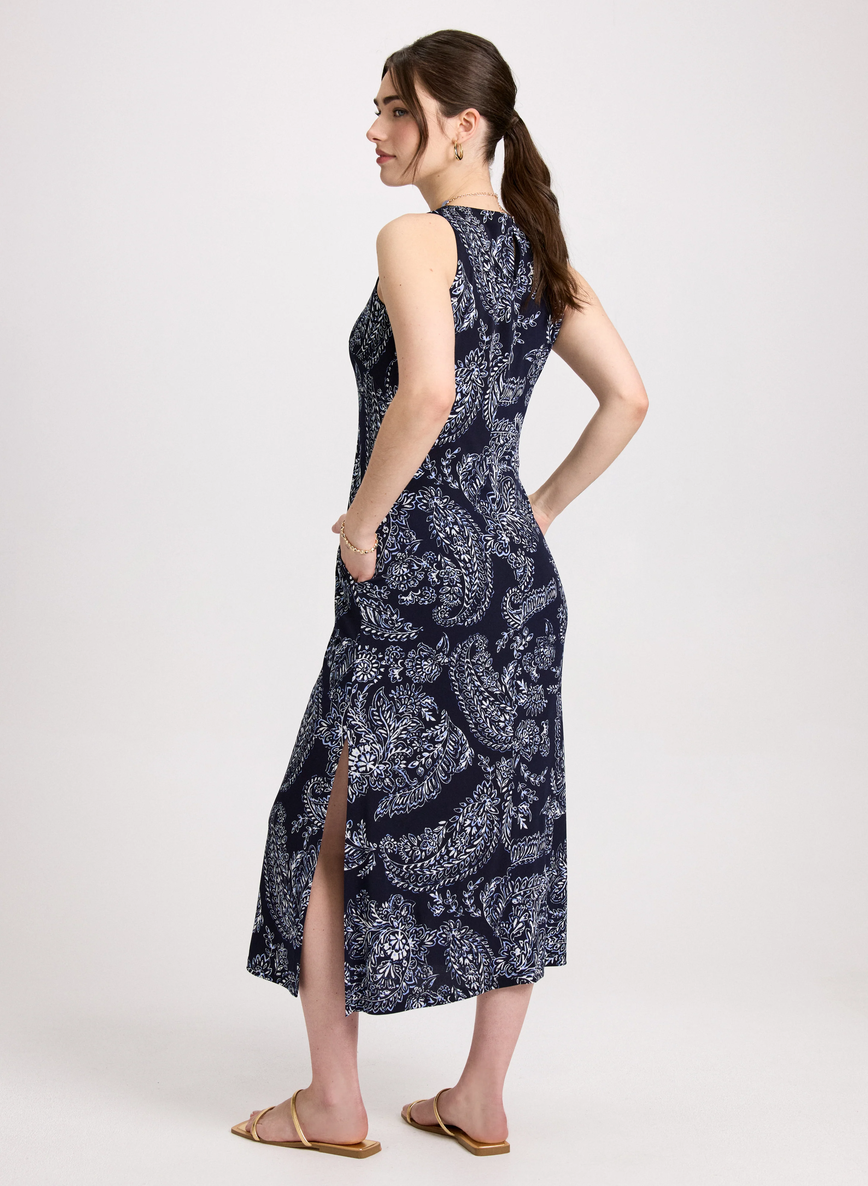 Long Paisley Print Dress - Image 2
