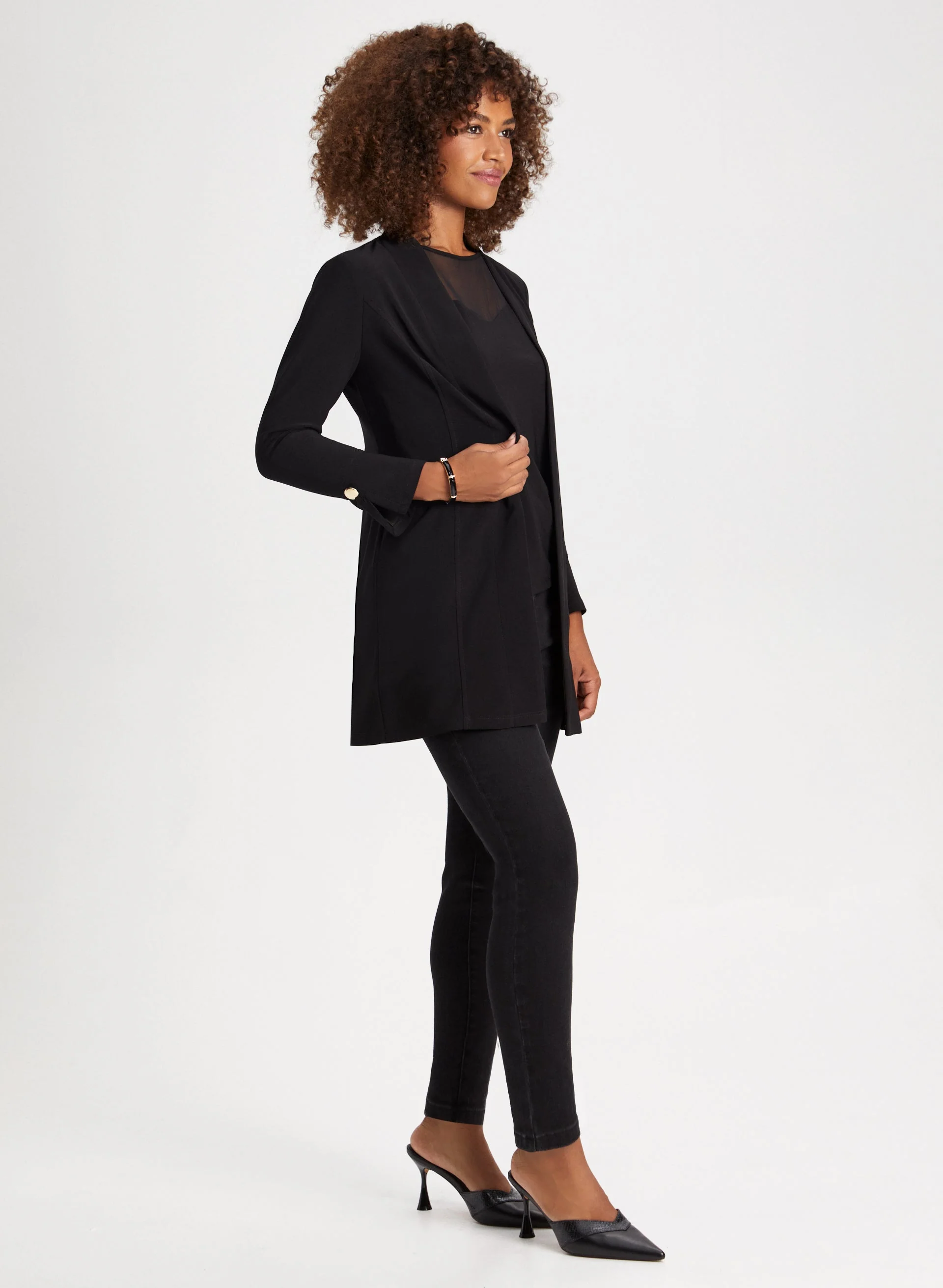 Long Sleeve Open Front Top - Image 5