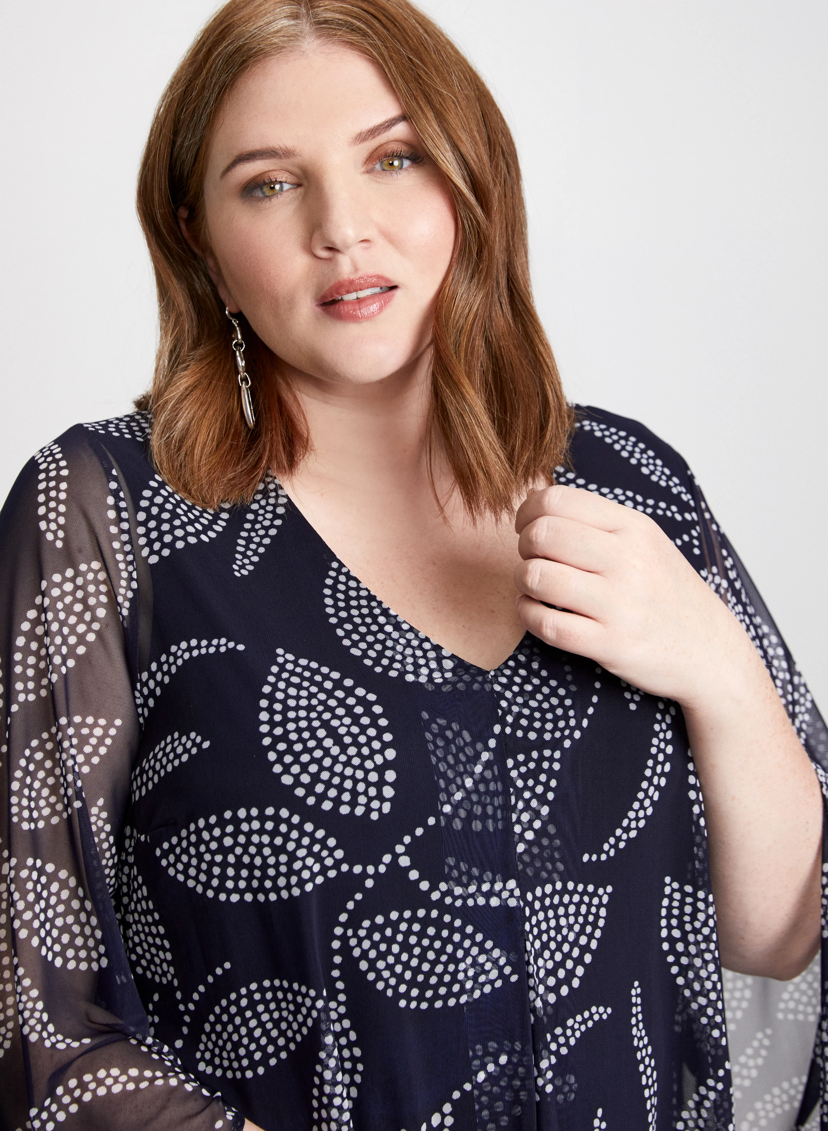 Leaf Print Asymmetric Tunic - Image 6