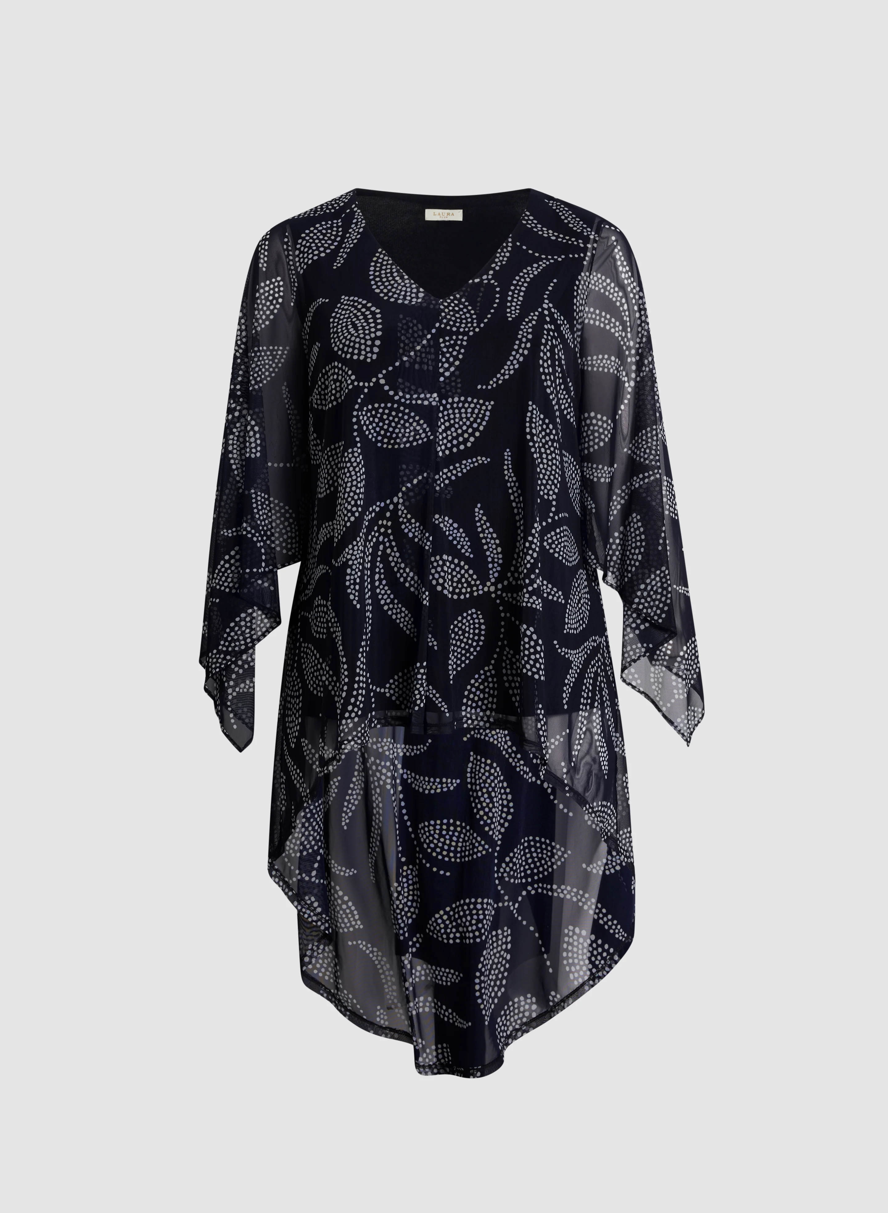 Leaf Print Asymmetric Tunic - Image 7