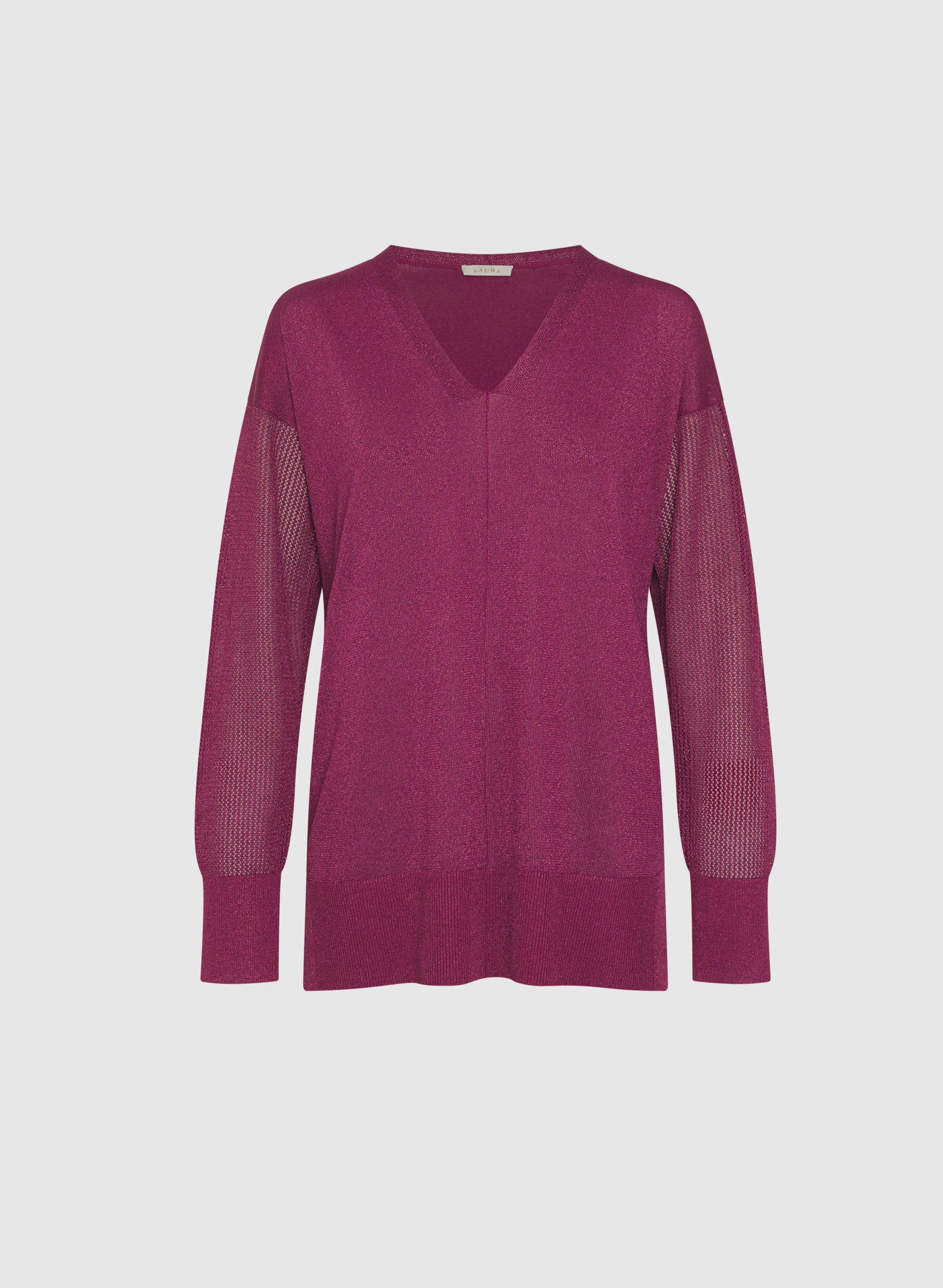 Lurex V-Neck Sweater - Image 6