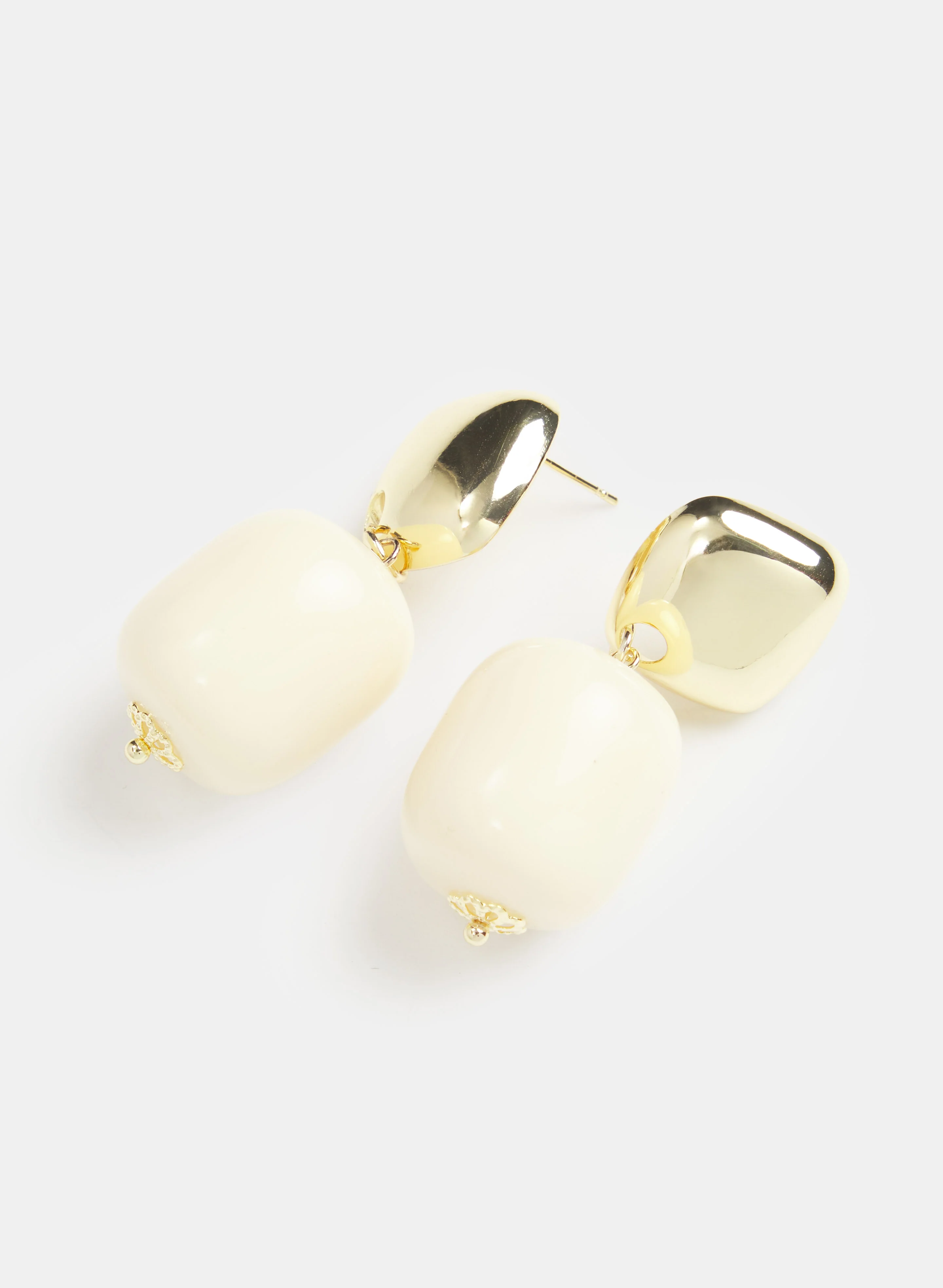 Marbled Bead Drop Earrings - Image 2