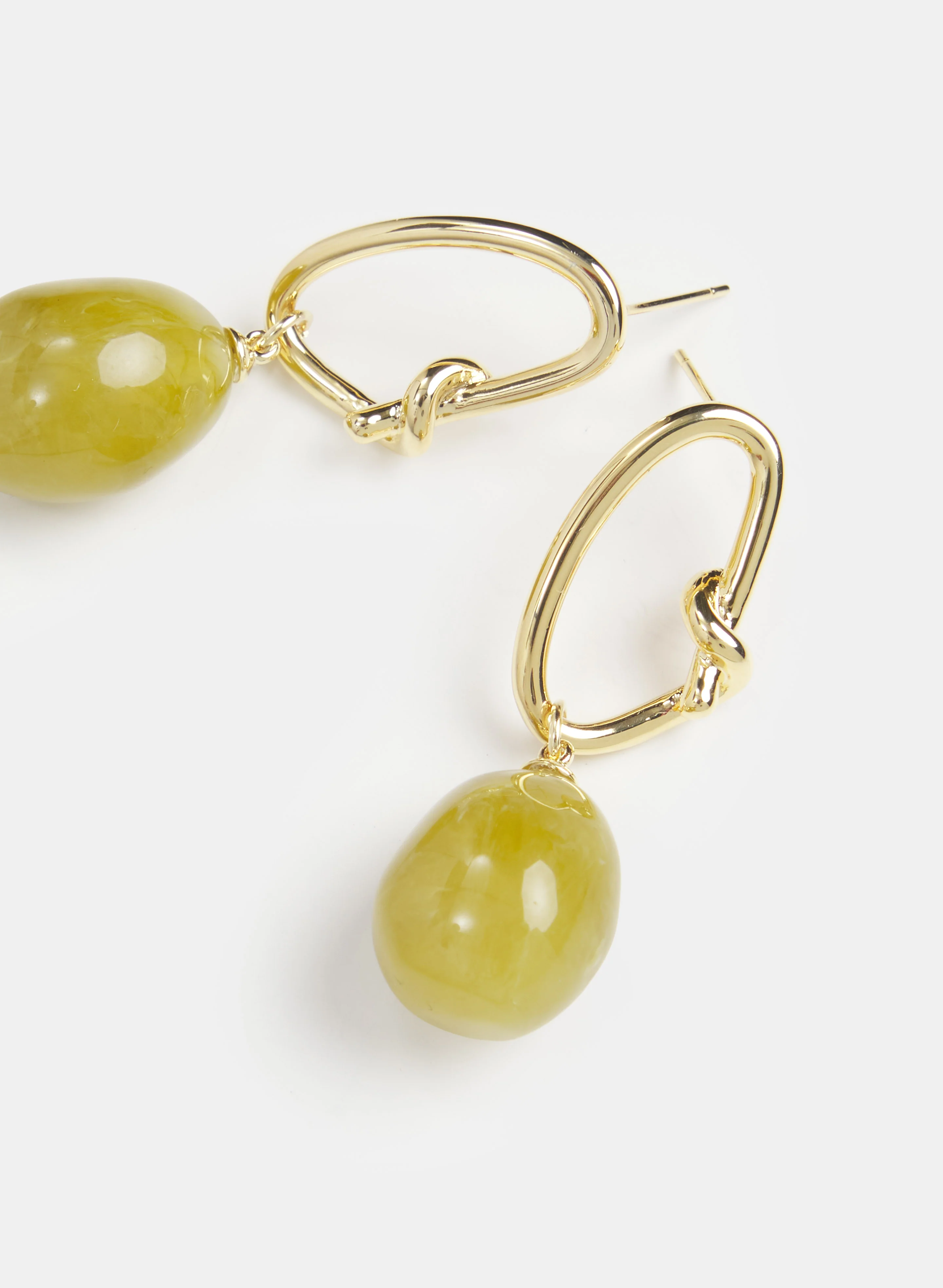 Marbled Resin Drop Earrings - Image 2