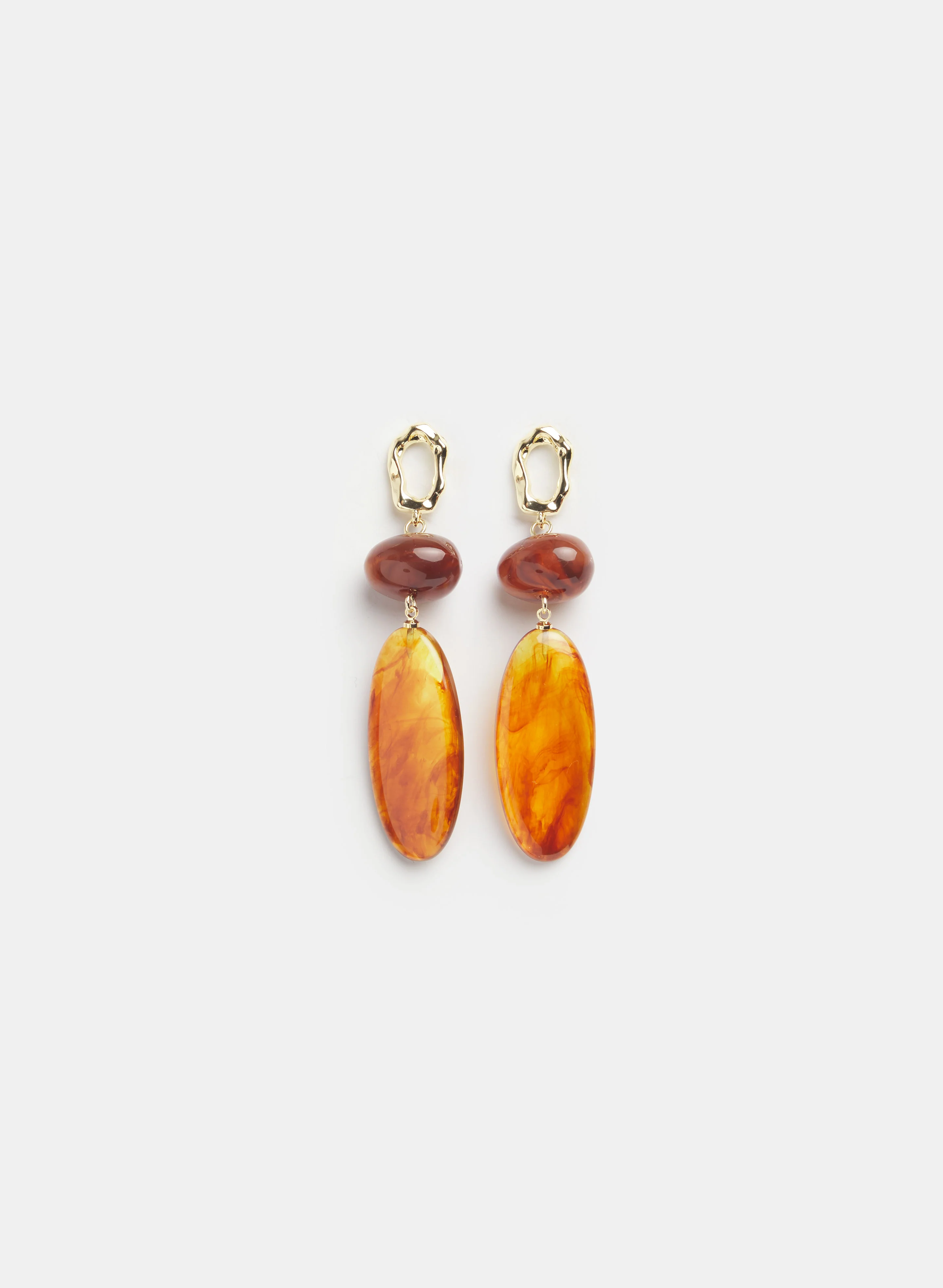 Marbled Resin Drop Earrings