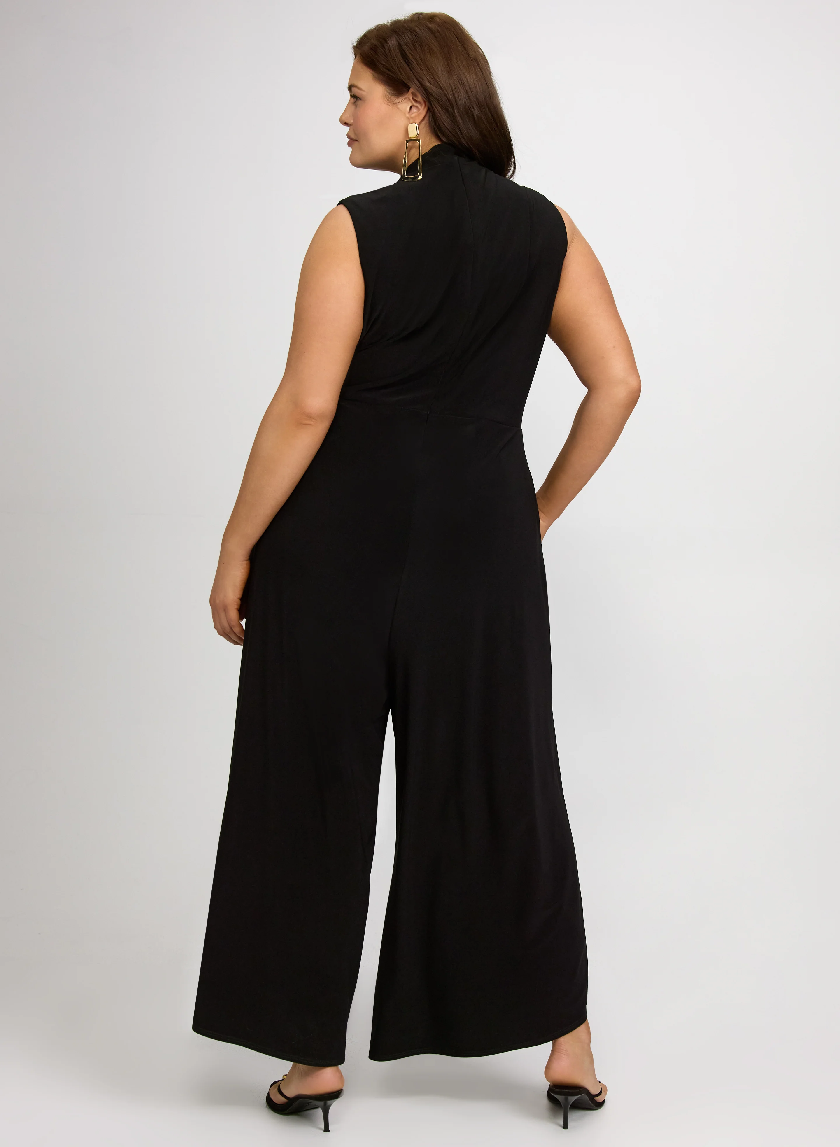 Melanie Lyne - Brooch Fastened Wrap-Over Jumpsuit - Image 4