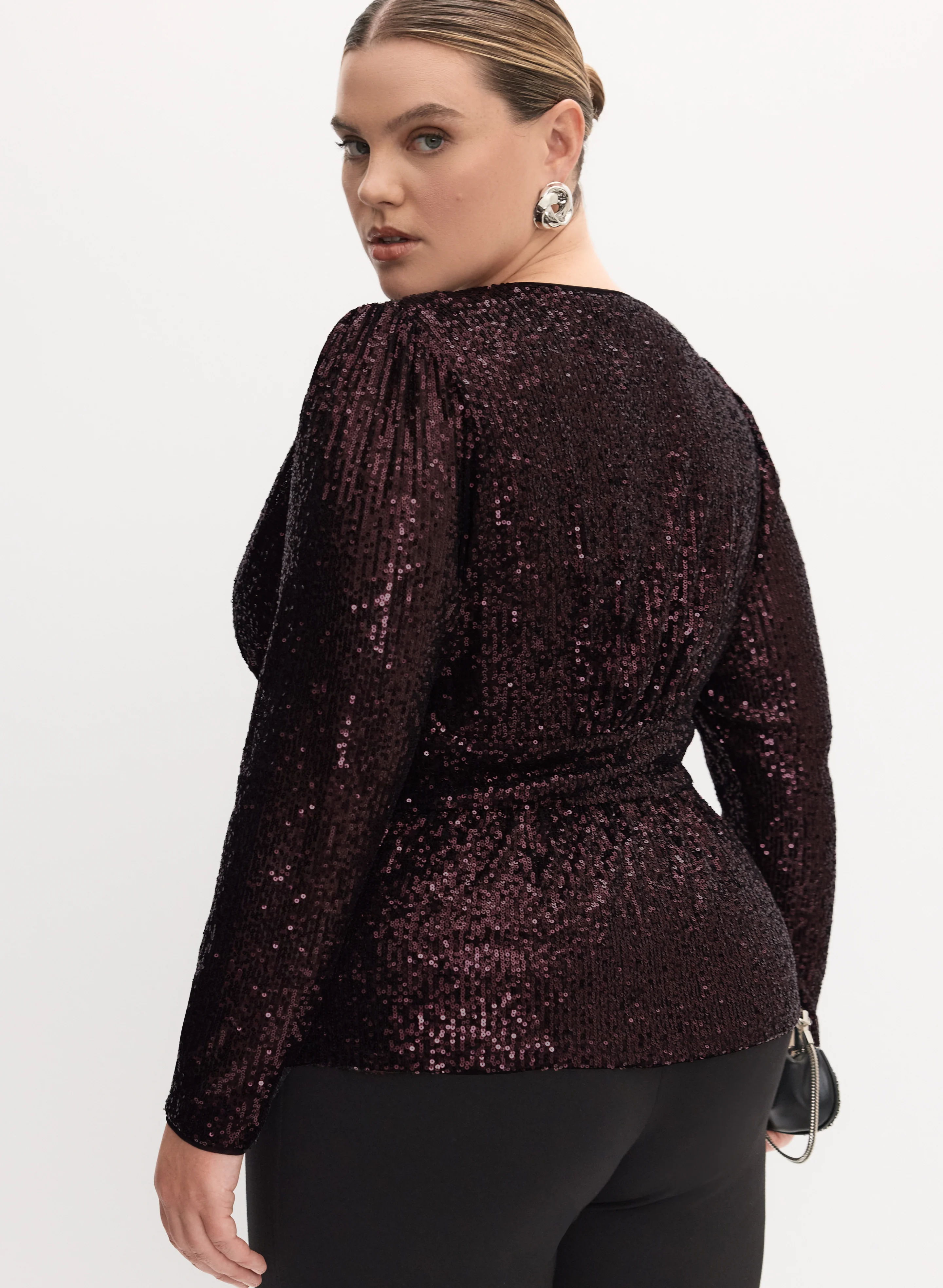 Melanie Lyne - Crossover Sequin Top - Image 3