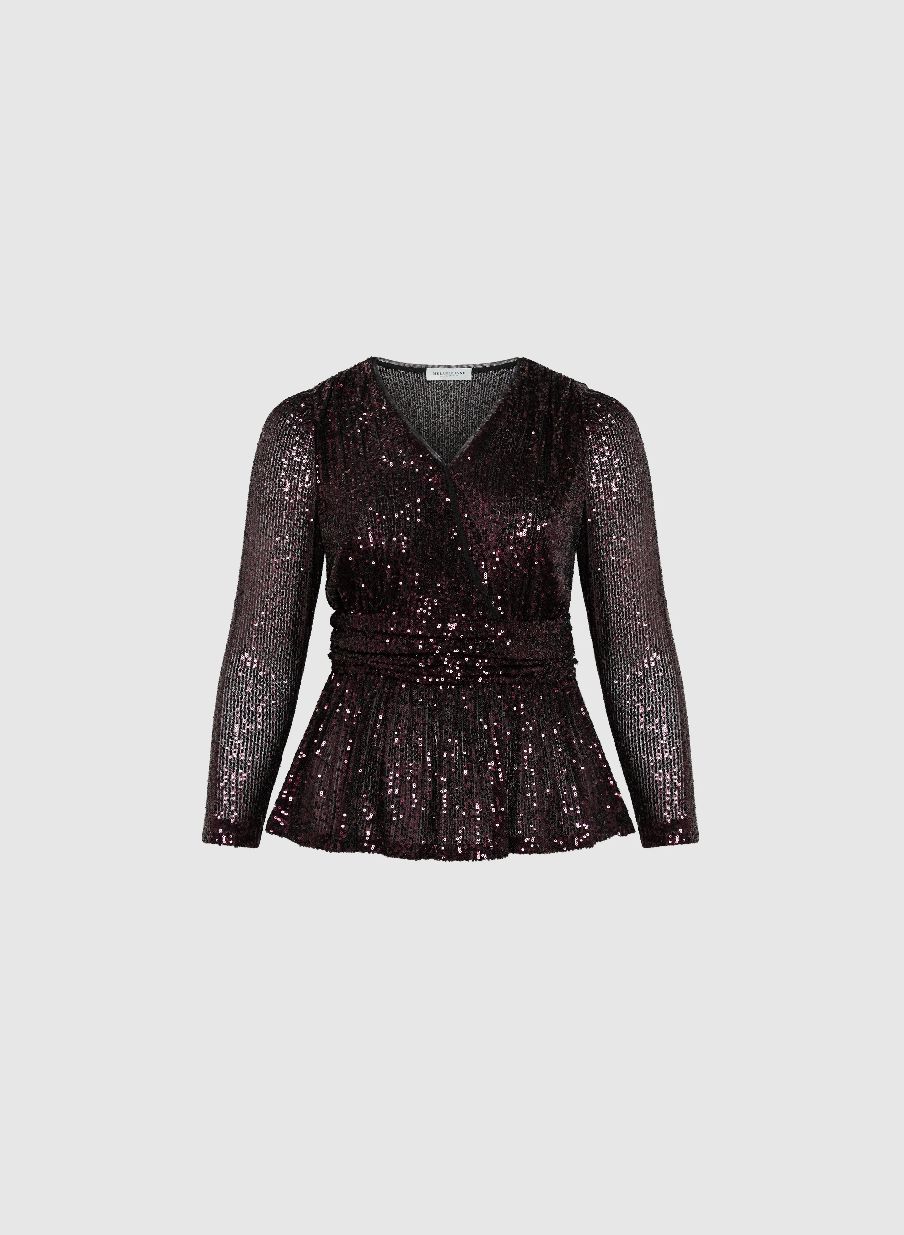 Melanie Lyne - Crossover Sequin Top - Image 5